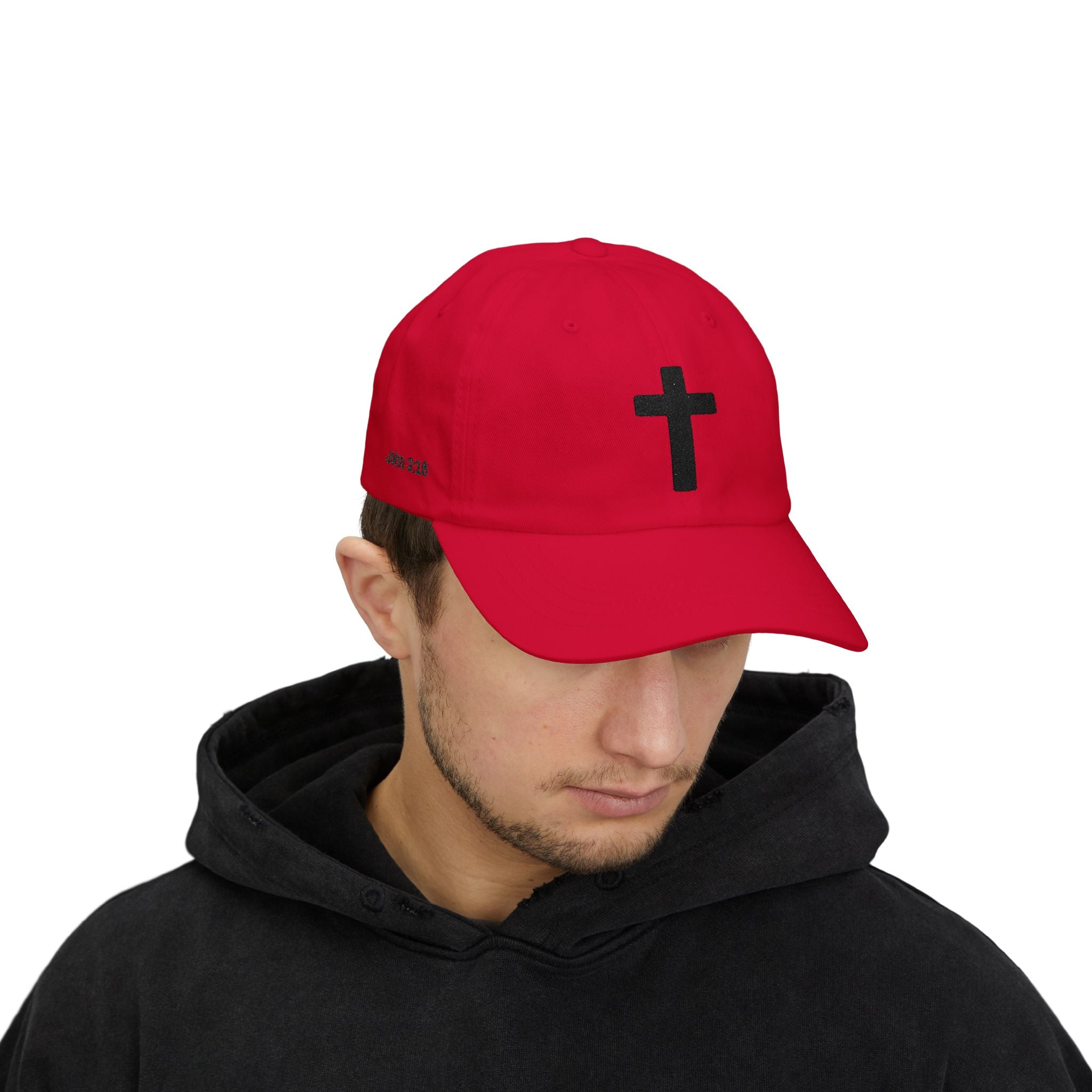 Christian Cross Dad Cap — Minimal Embroidered Faith Baseball Hat