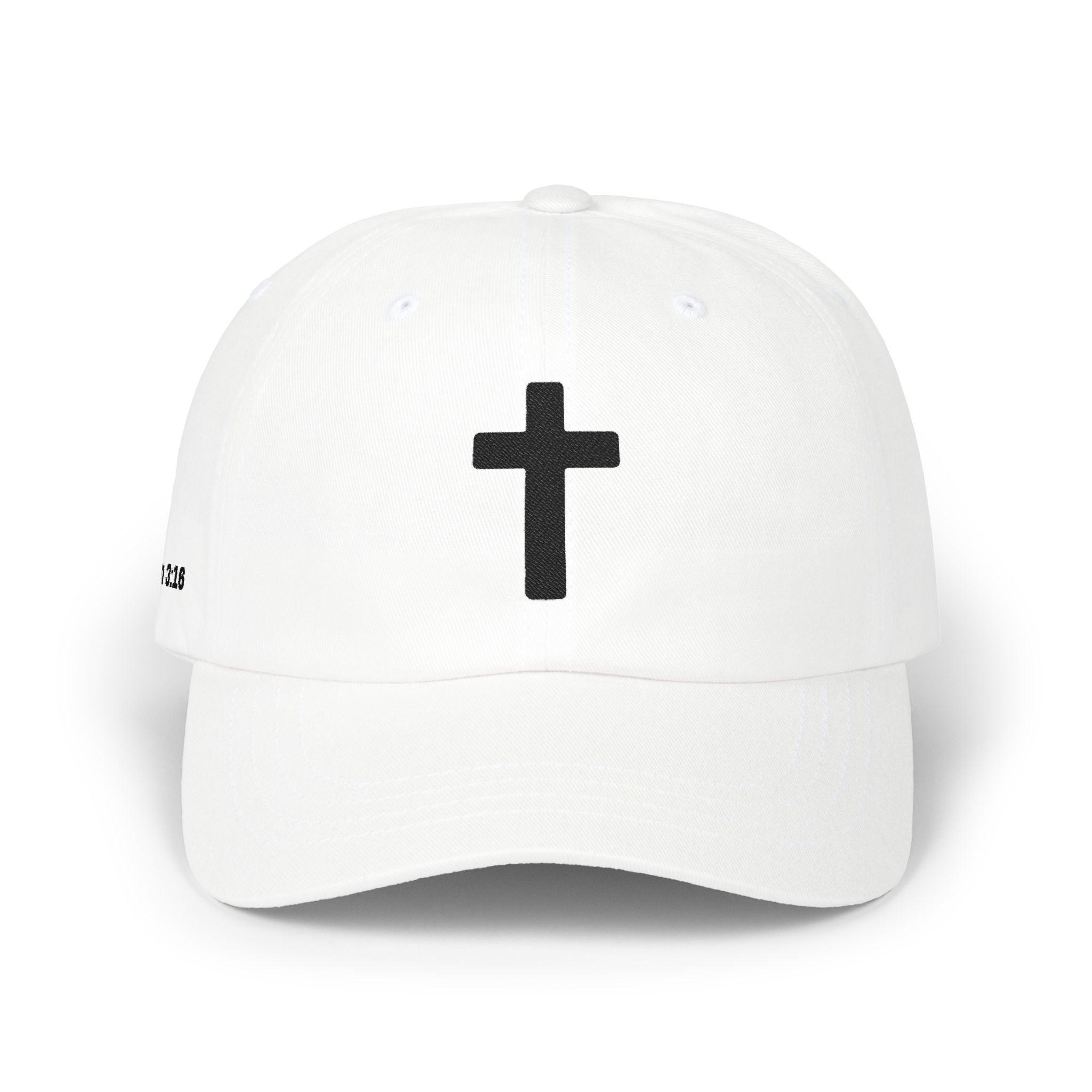 Christian Cross Dad Cap — Minimal Embroidered Faith Baseball Hat