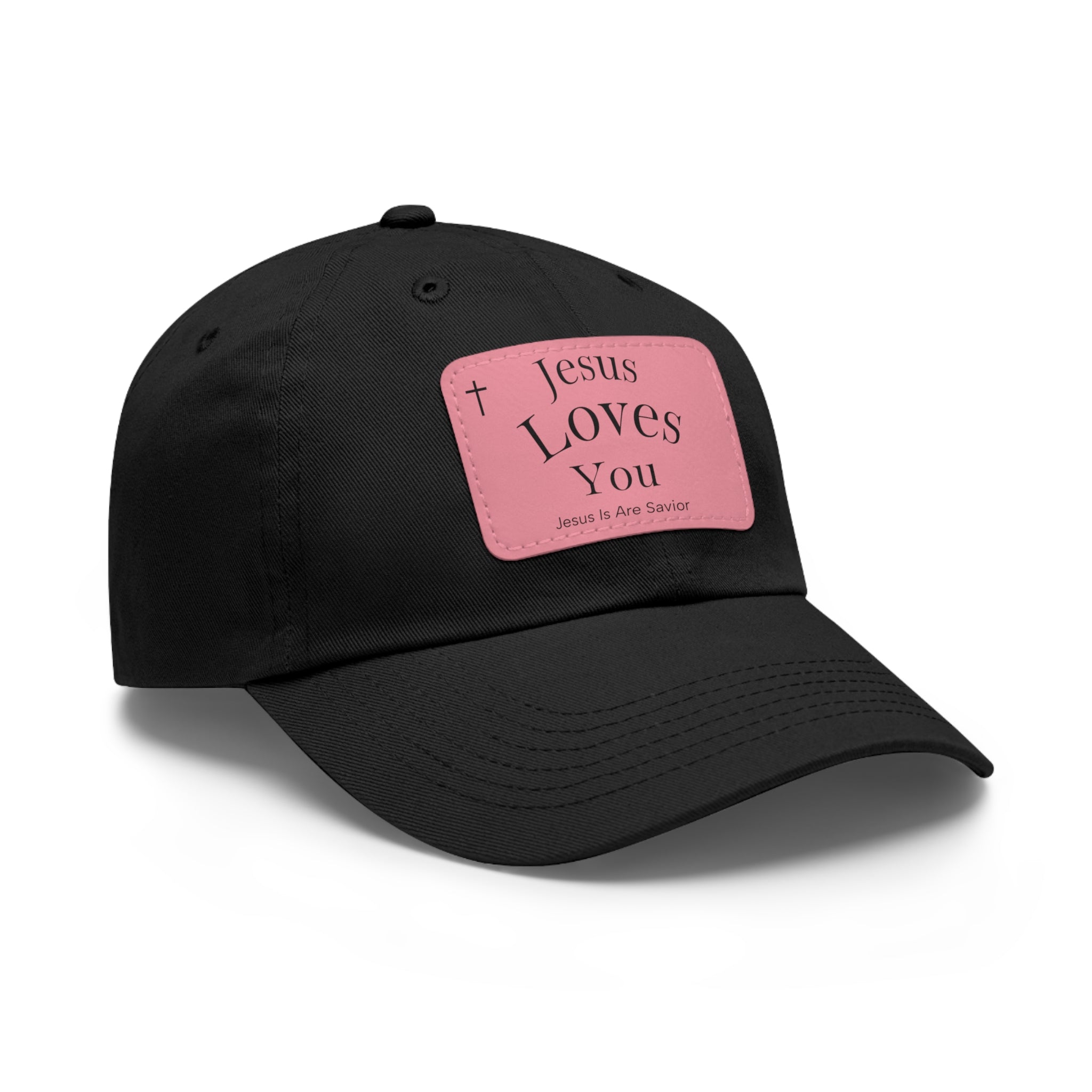Jesus Loves You Leather Patch Dad Hat — Faith Baseball Cap