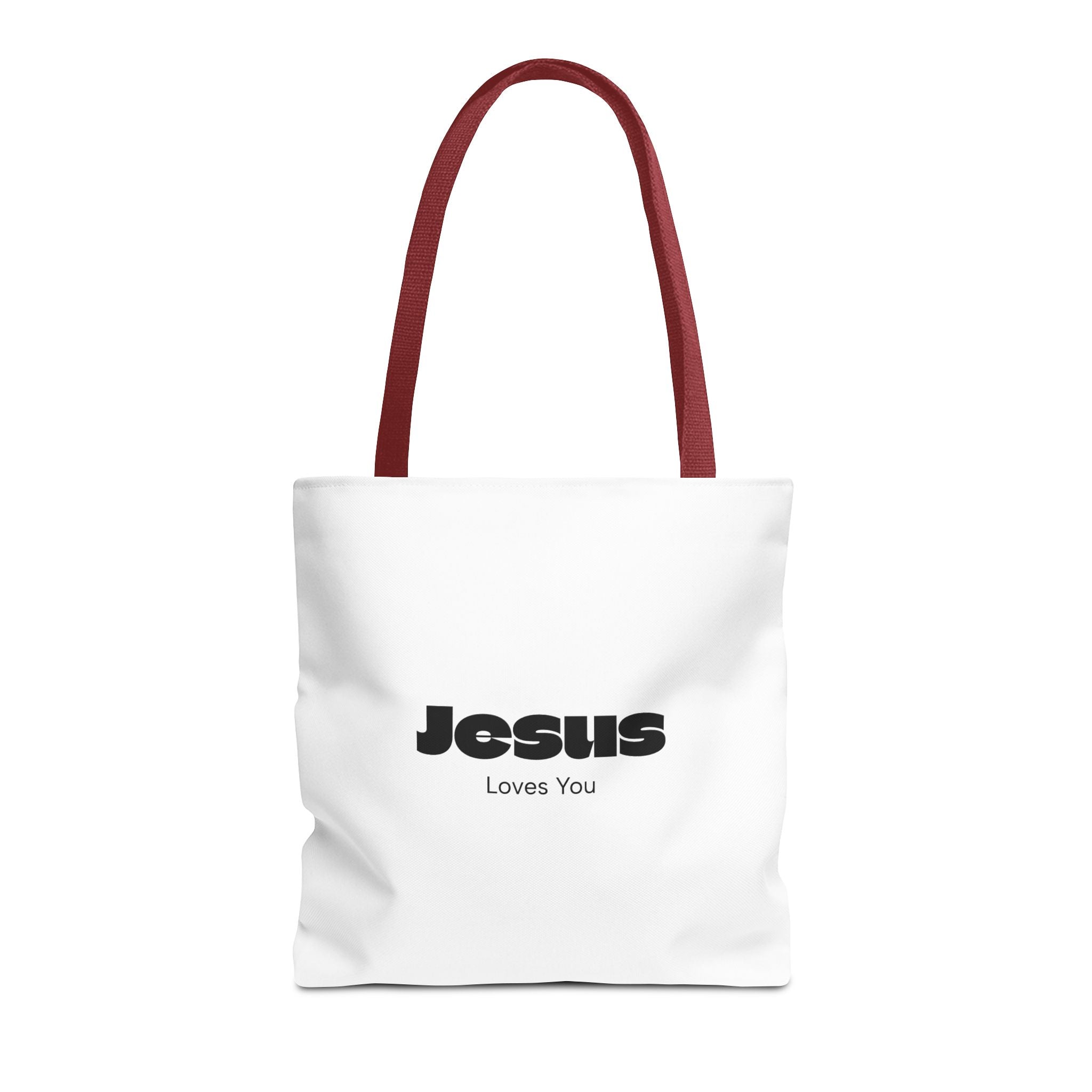 Christian Message Tote Bag — "Jesus Loves You" / "New Day" Inspirational