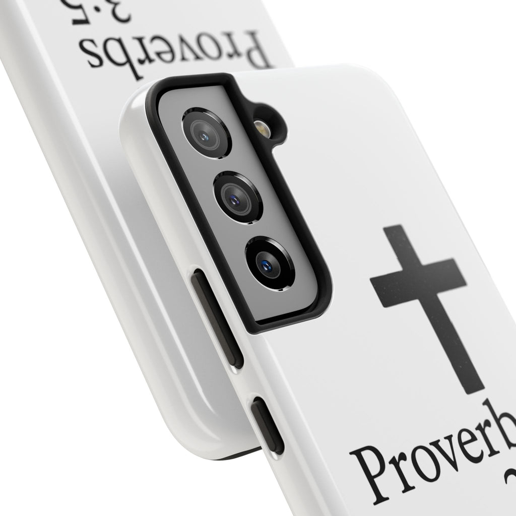Proverbs 3:5 Cross Tough Phone Case — Christian Faith iPhone Case