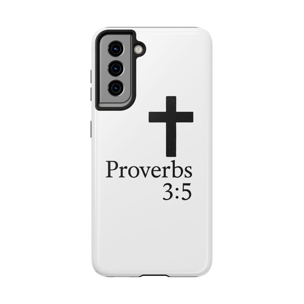 Proverbs 3:5 Cross Tough Phone Case — Christian Faith iPhone Case