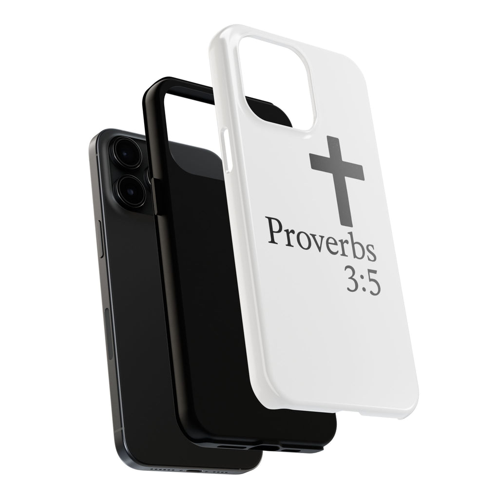 Proverbs 3:5 Cross Tough Phone Case — Christian Faith iPhone Case