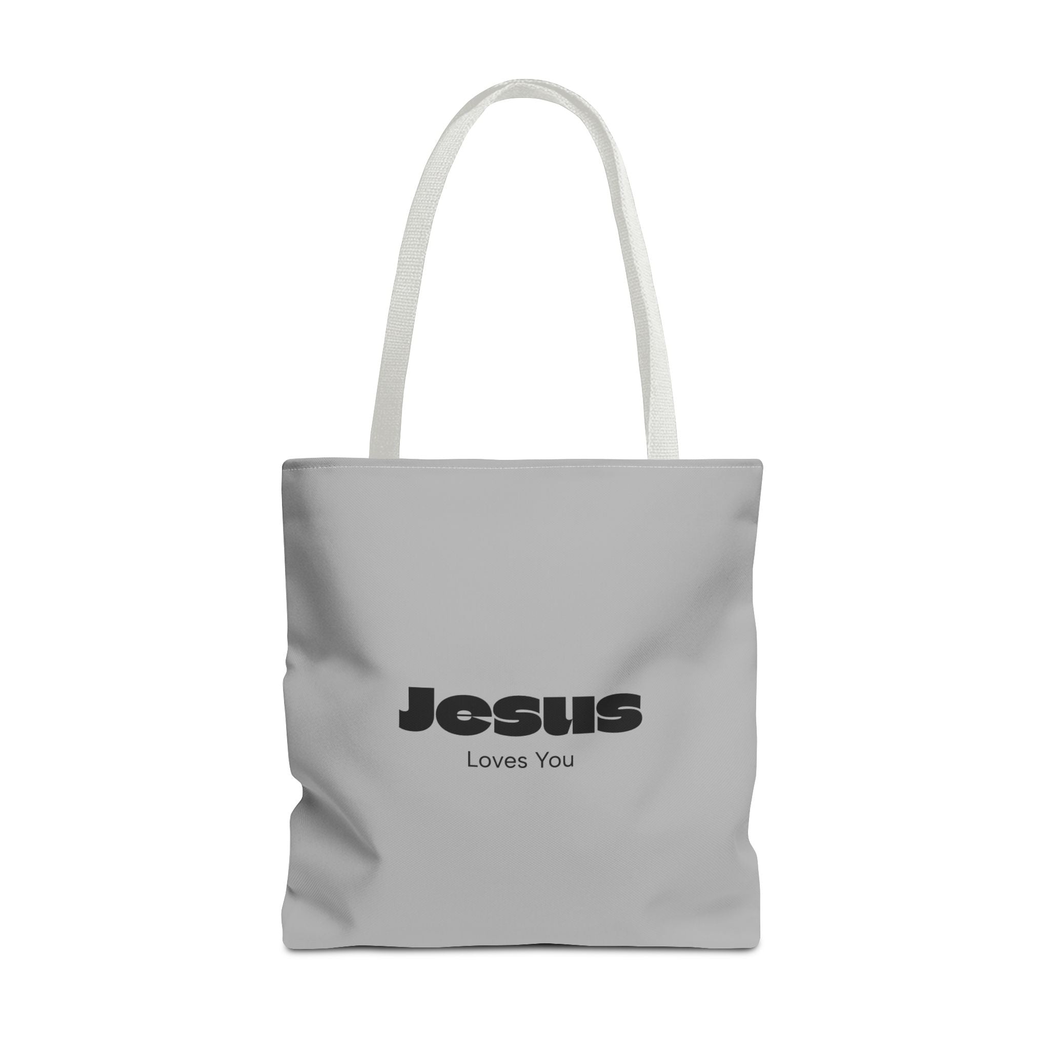 Christian Message Tote Bag — "Jesus Loves You" / "New Day" Inspirational