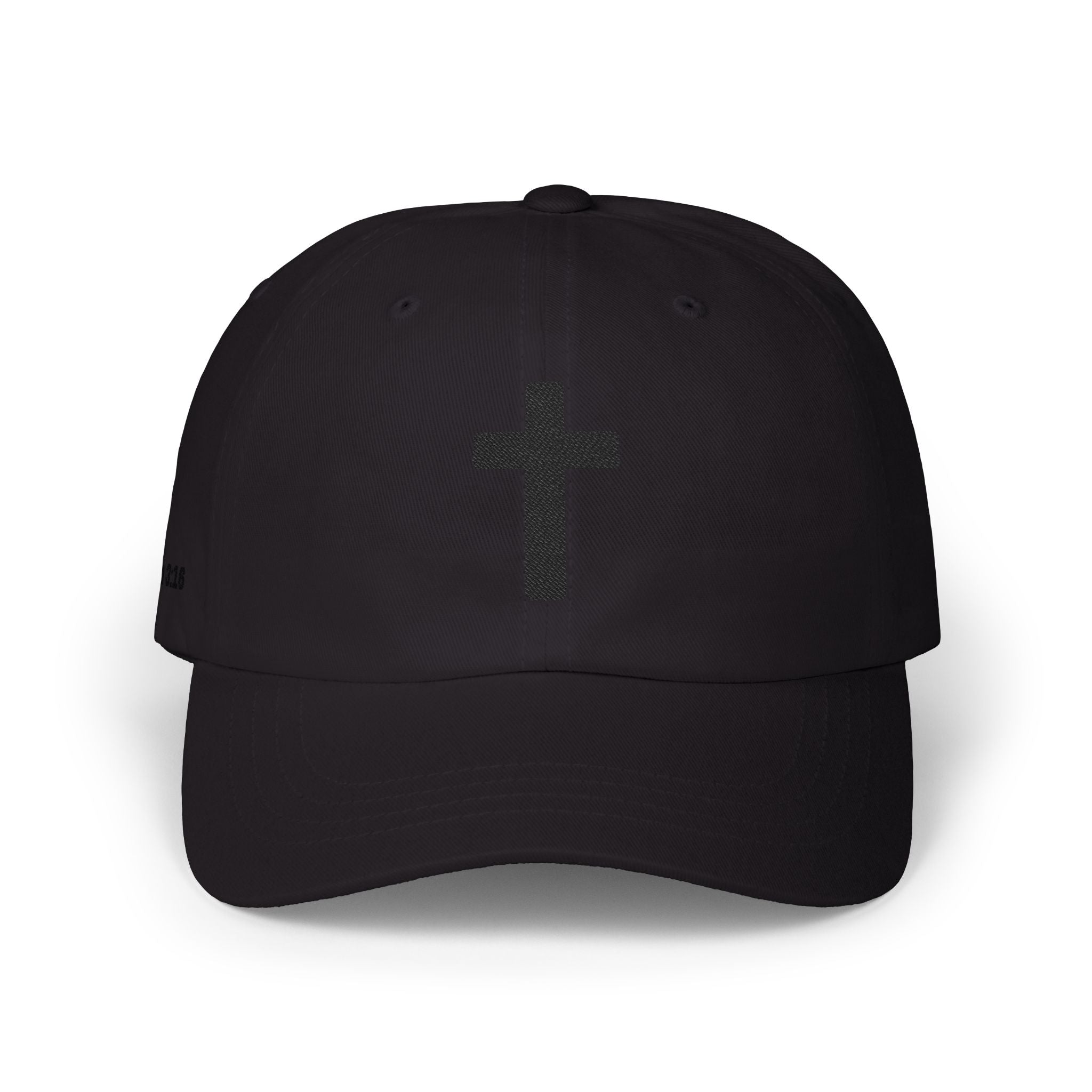 Christian Cross Dad Cap — Minimal Embroidered Faith Baseball Hat