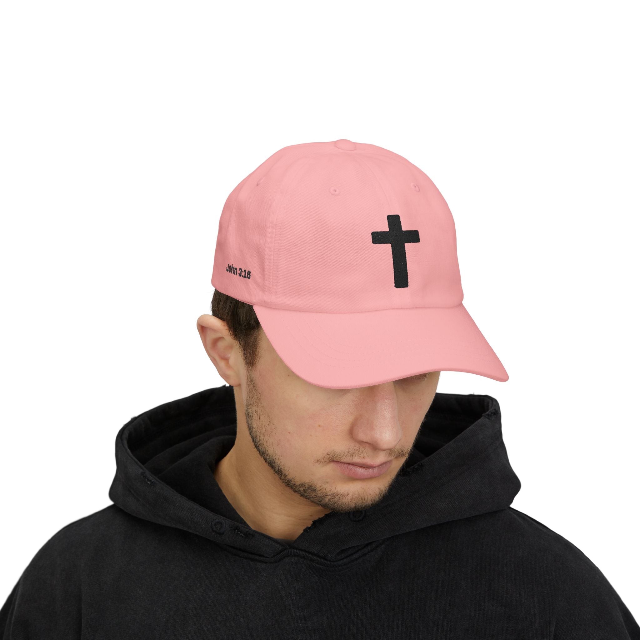 Christian Cross Dad Cap — Minimal Embroidered Faith Baseball Hat