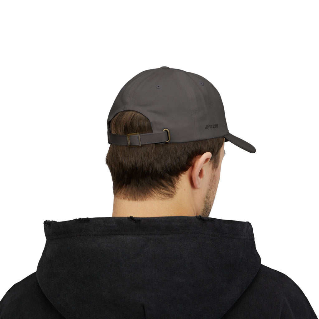 Christian Cross Dad Cap — Minimal Embroidered Faith Baseball Hat