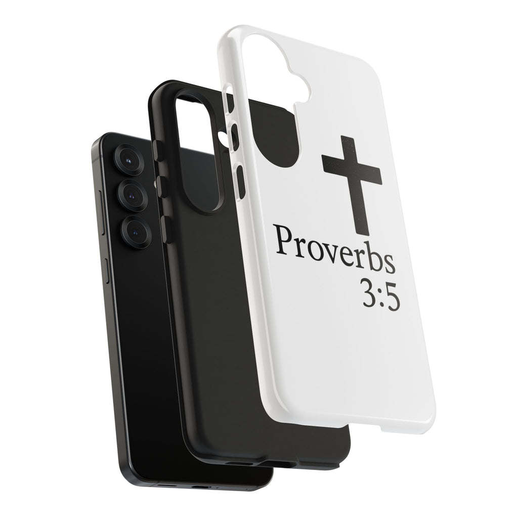 Proverbs 3:5 Cross Tough Phone Case — Christian Faith iPhone Case