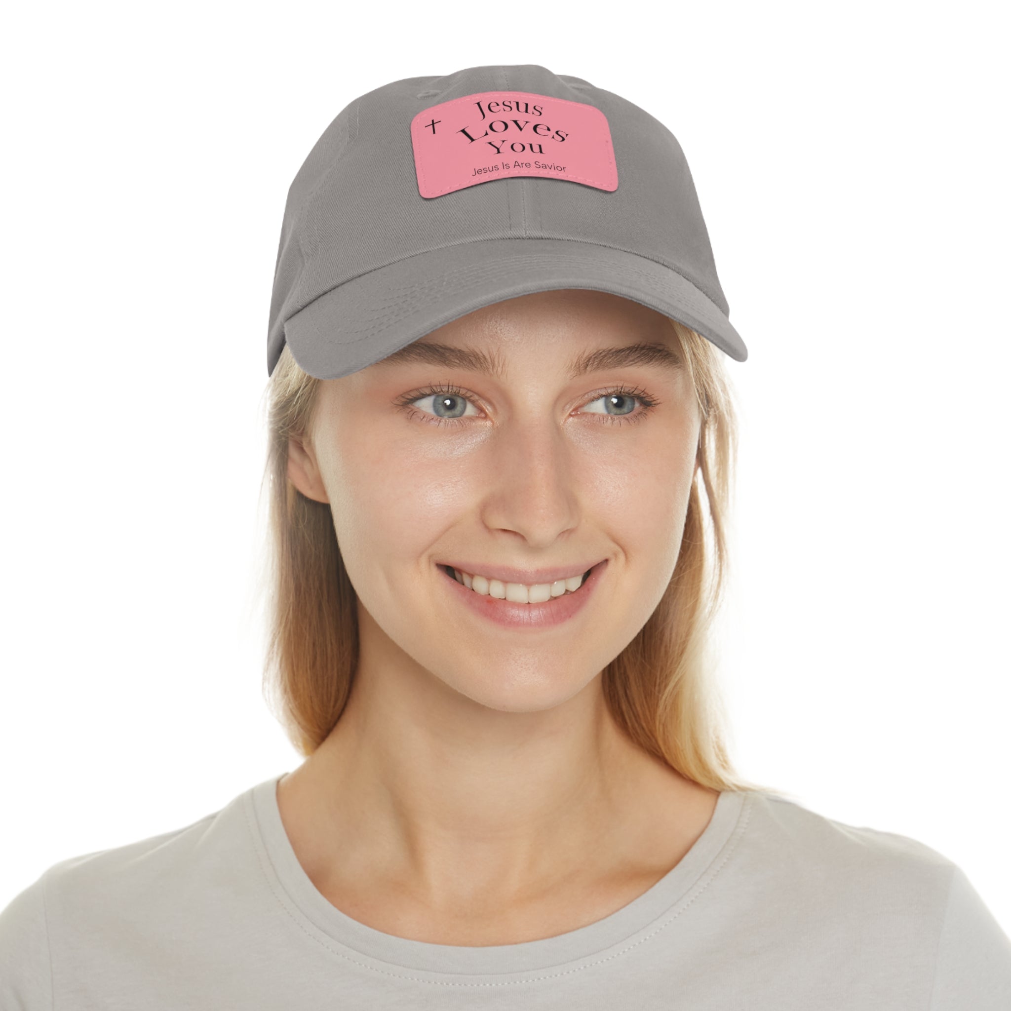 Jesus Loves You Leather Patch Dad Hat — Faith Baseball Cap