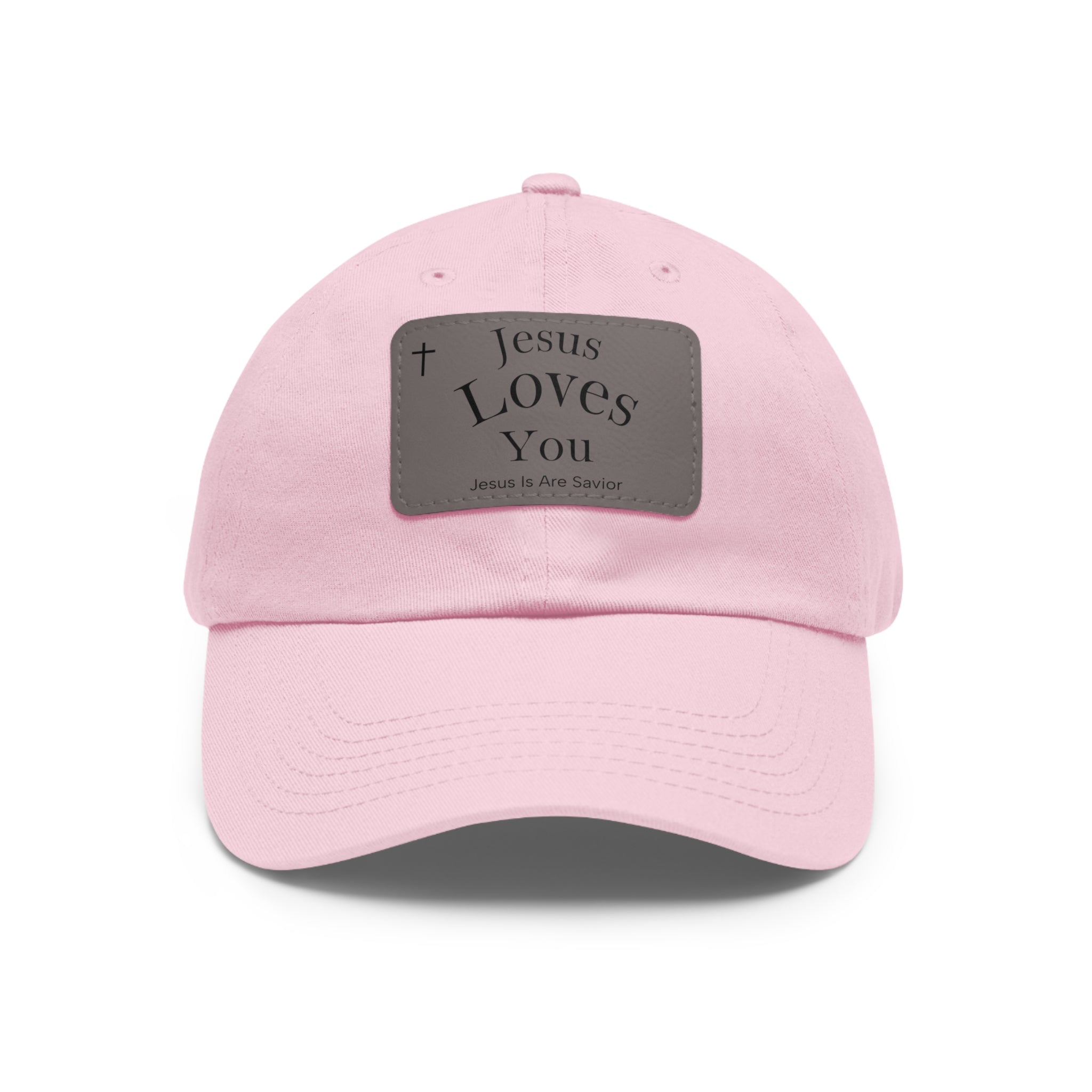 Jesus Loves You Leather Patch Dad Hat — Faith Baseball Cap