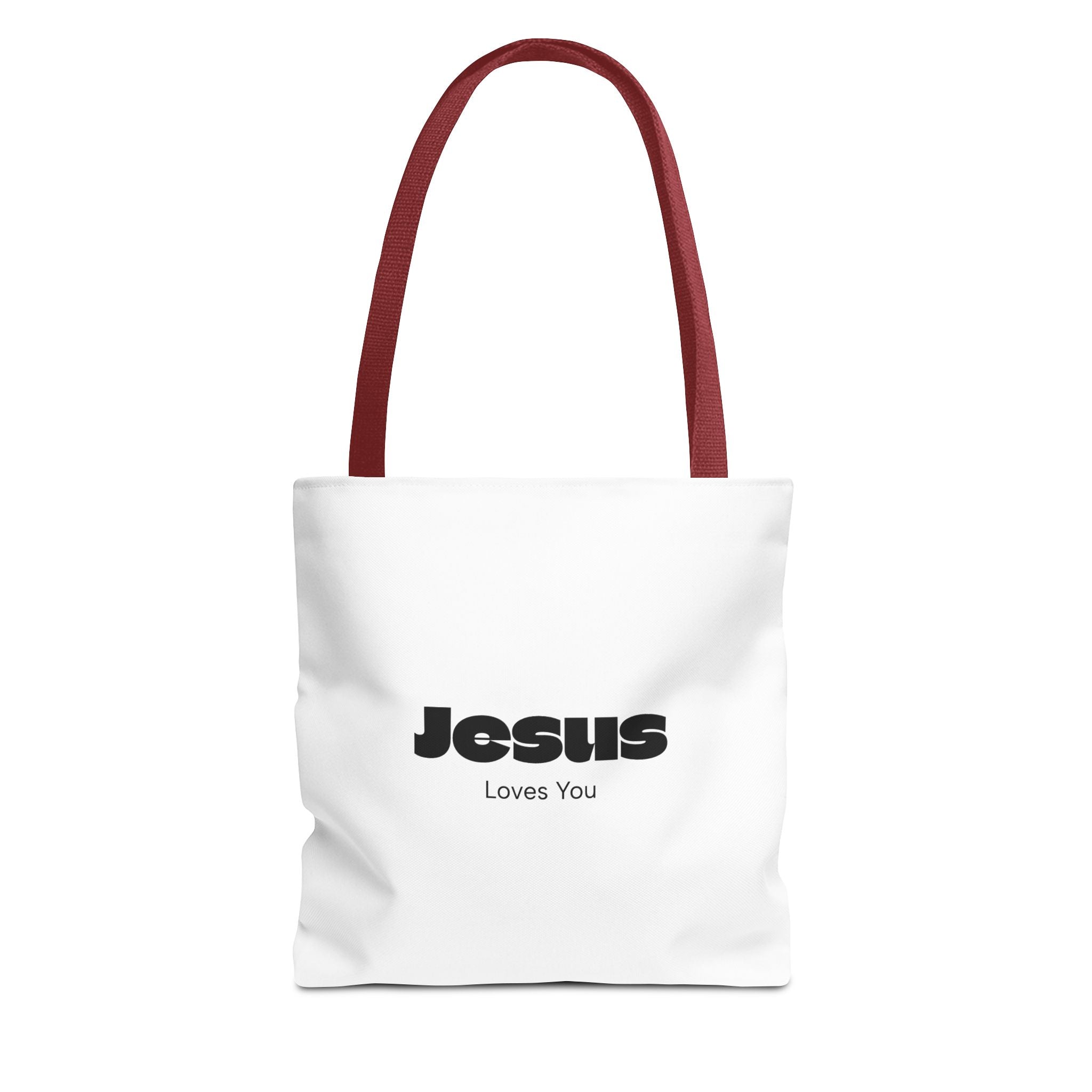 Christian Message Tote Bag — "Jesus Loves You" / "New Day" Inspirational