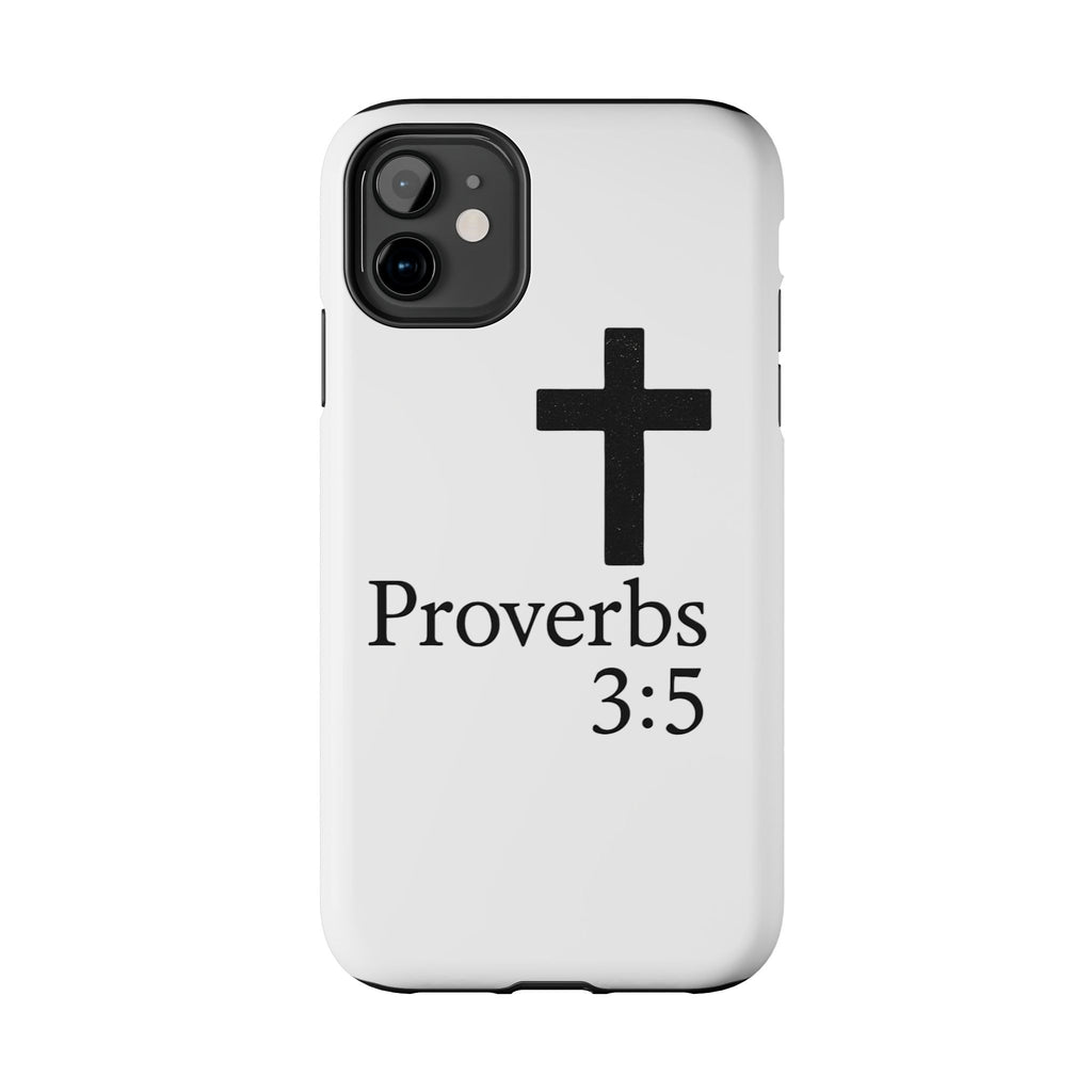 Proverbs 3:5 Cross Tough Phone Case — Christian Faith iPhone Case