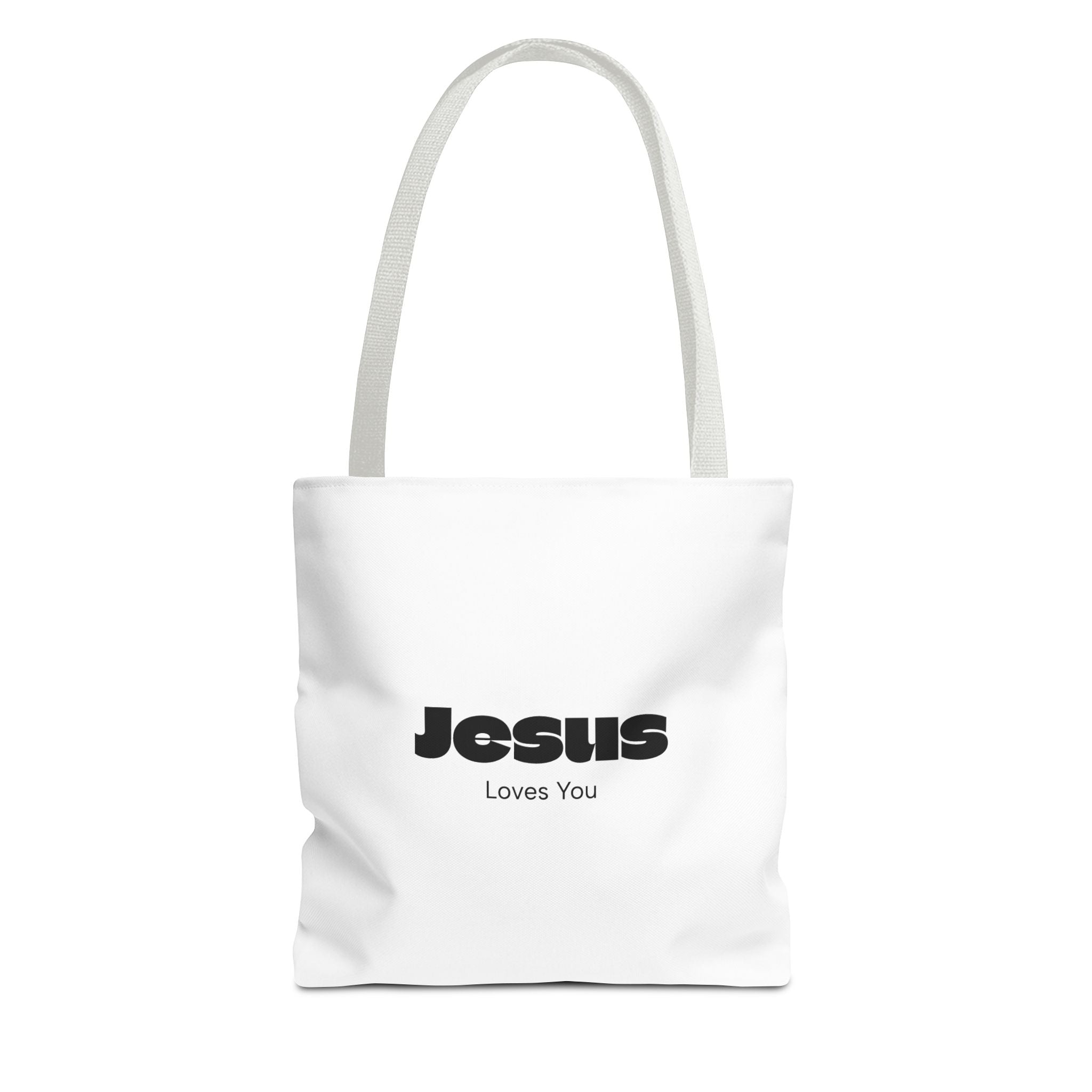 Christian Message Tote Bag — "Jesus Loves You" / "New Day" Inspirational