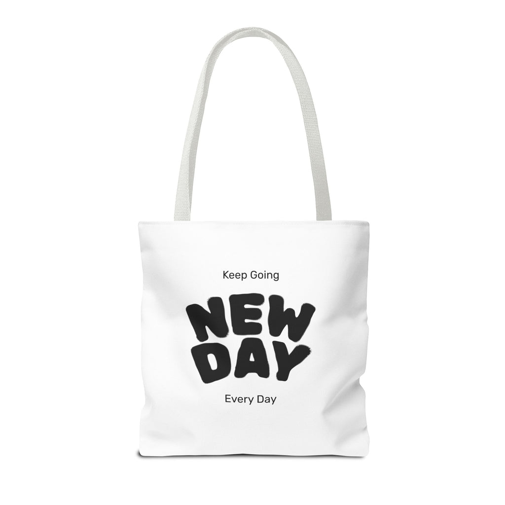 Christian Message Tote Bag — "Jesus Loves You" / "New Day" Inspirational