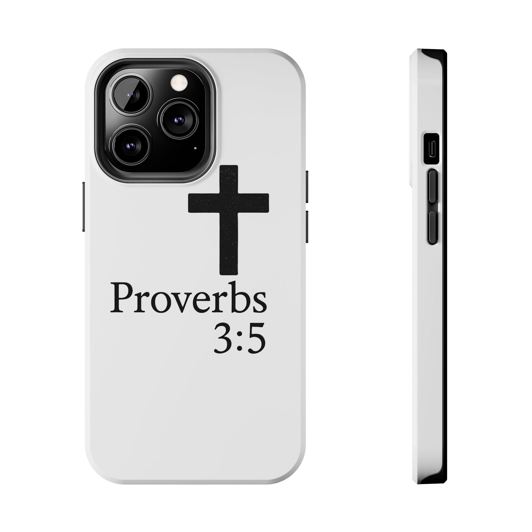 Proverbs 3:5 Cross Tough Phone Case — Christian Faith iPhone Case