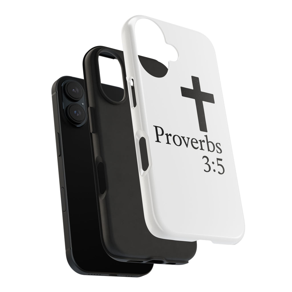 Proverbs 3:5 Cross Tough Phone Case — Christian Faith iPhone Case
