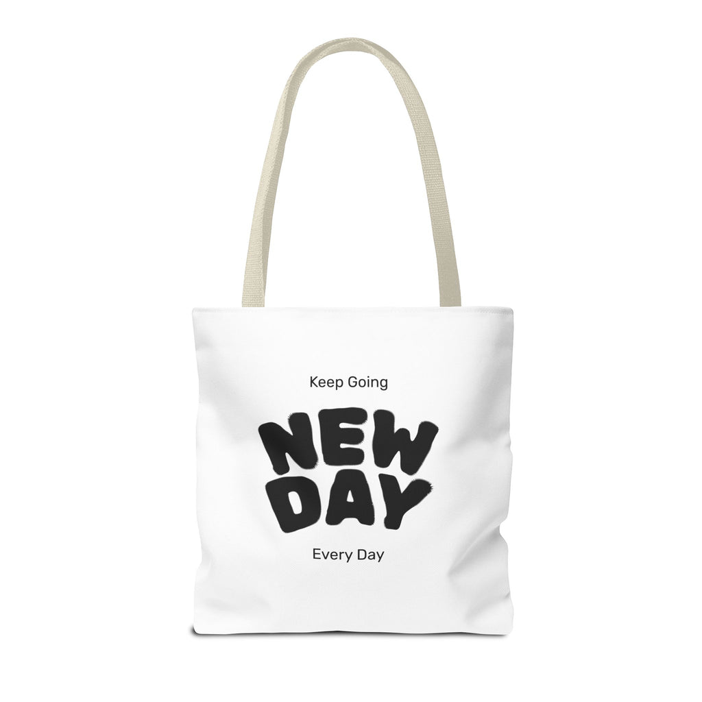 Christian Message Tote Bag — "Jesus Loves You" / "New Day" Inspirational