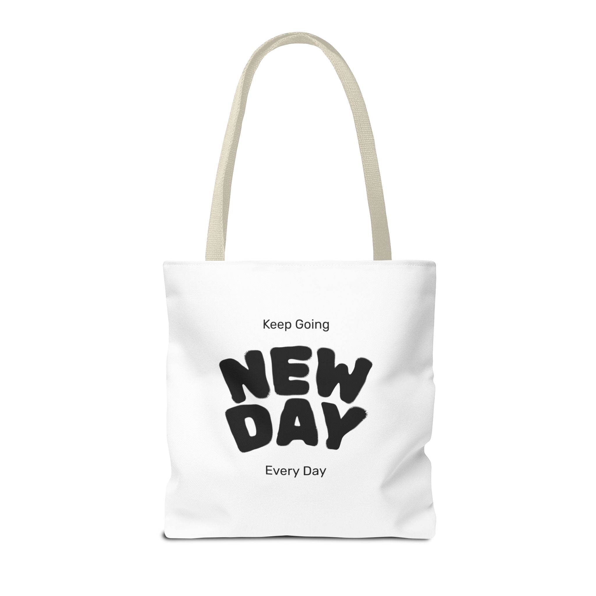 Christian Message Tote Bag — "Jesus Loves You" / "New Day" Inspirational