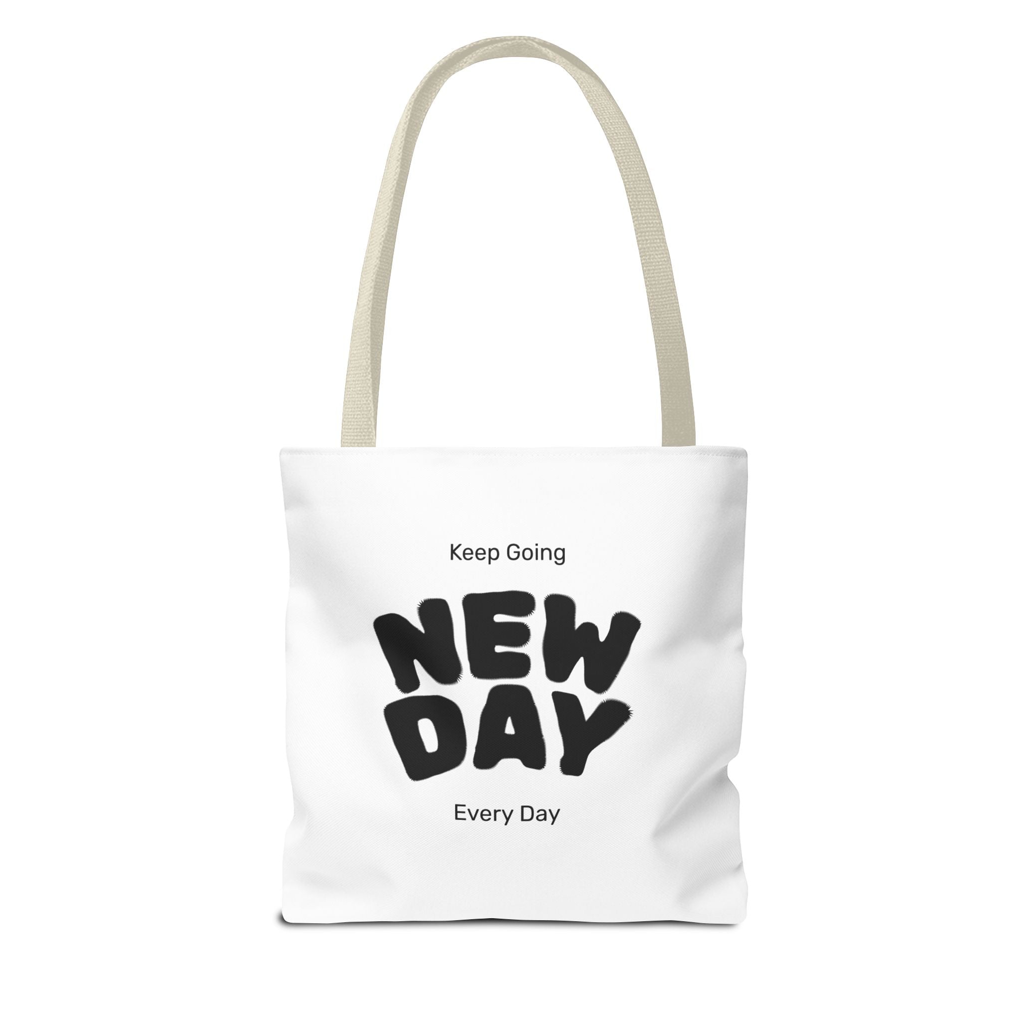Christian Message Tote Bag — "Jesus Loves You" / "New Day" Inspirational