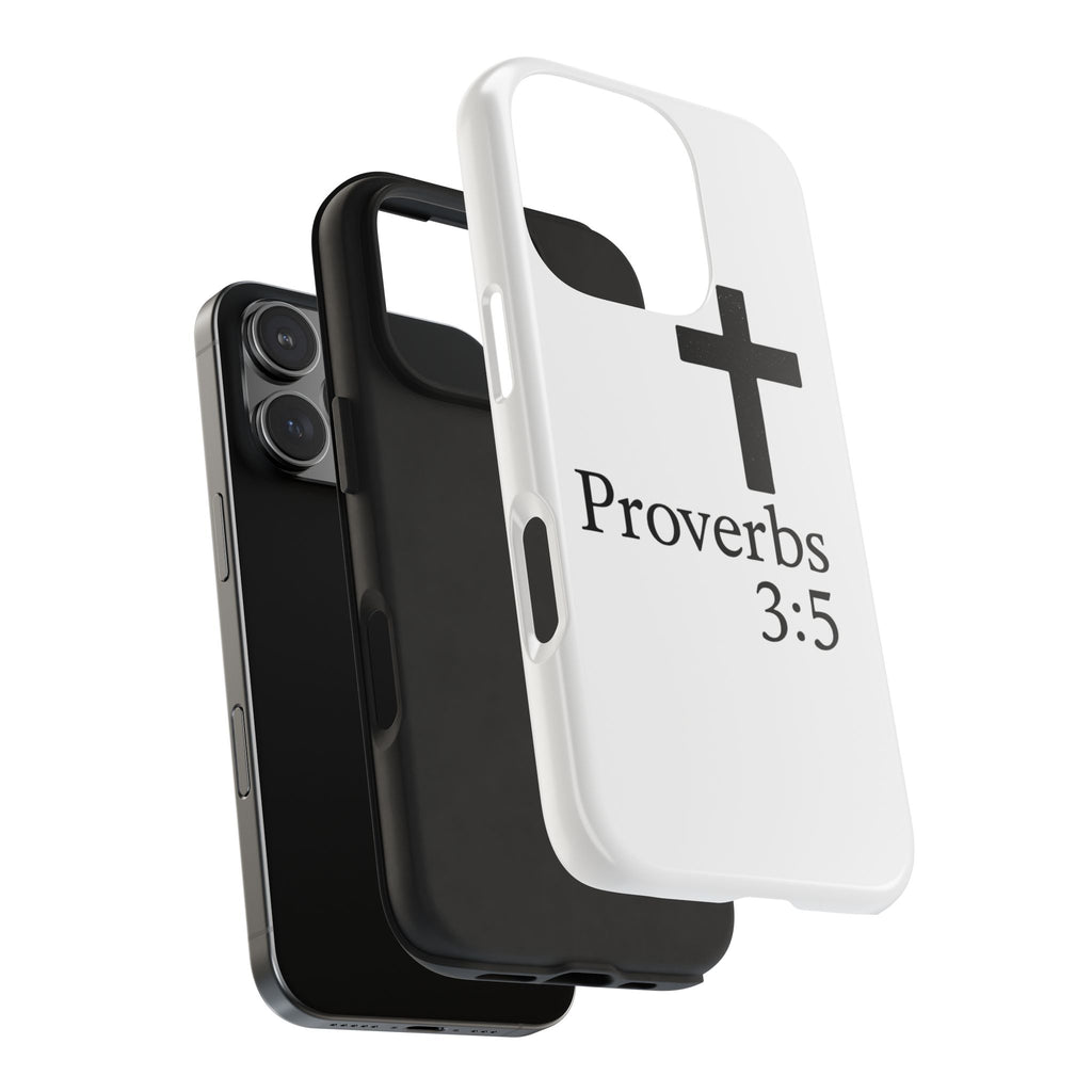 Proverbs 3:5 Cross Tough Phone Case — Christian Faith iPhone Case