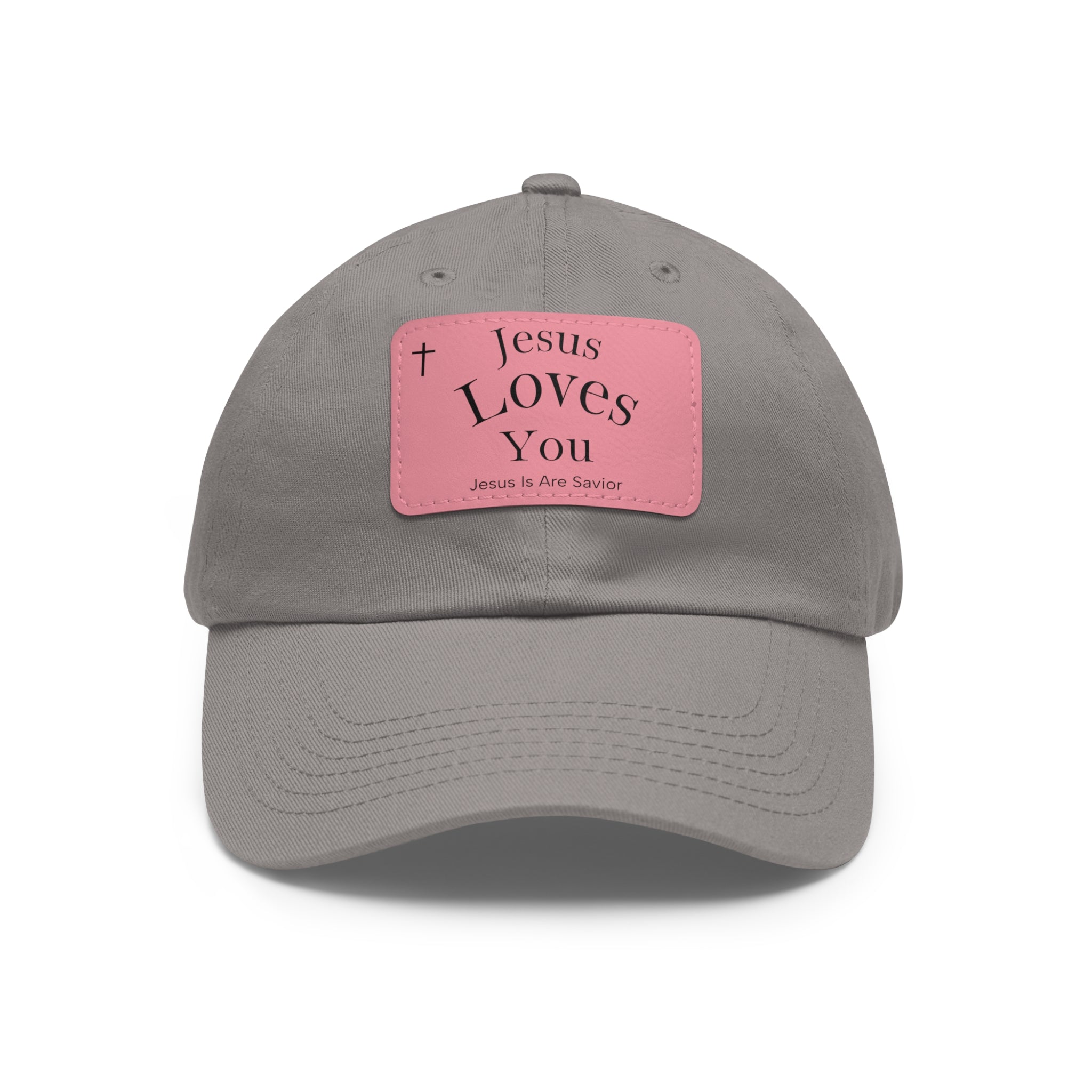 Jesus Loves You Leather Patch Dad Hat — Faith Baseball Cap