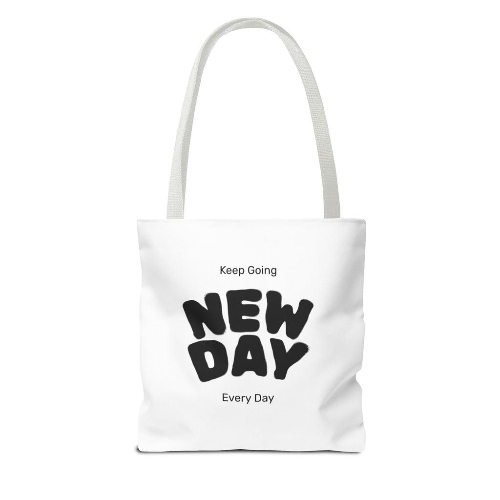 Christian Message Tote Bag — "Jesus Loves You" / "New Day" Inspirational
