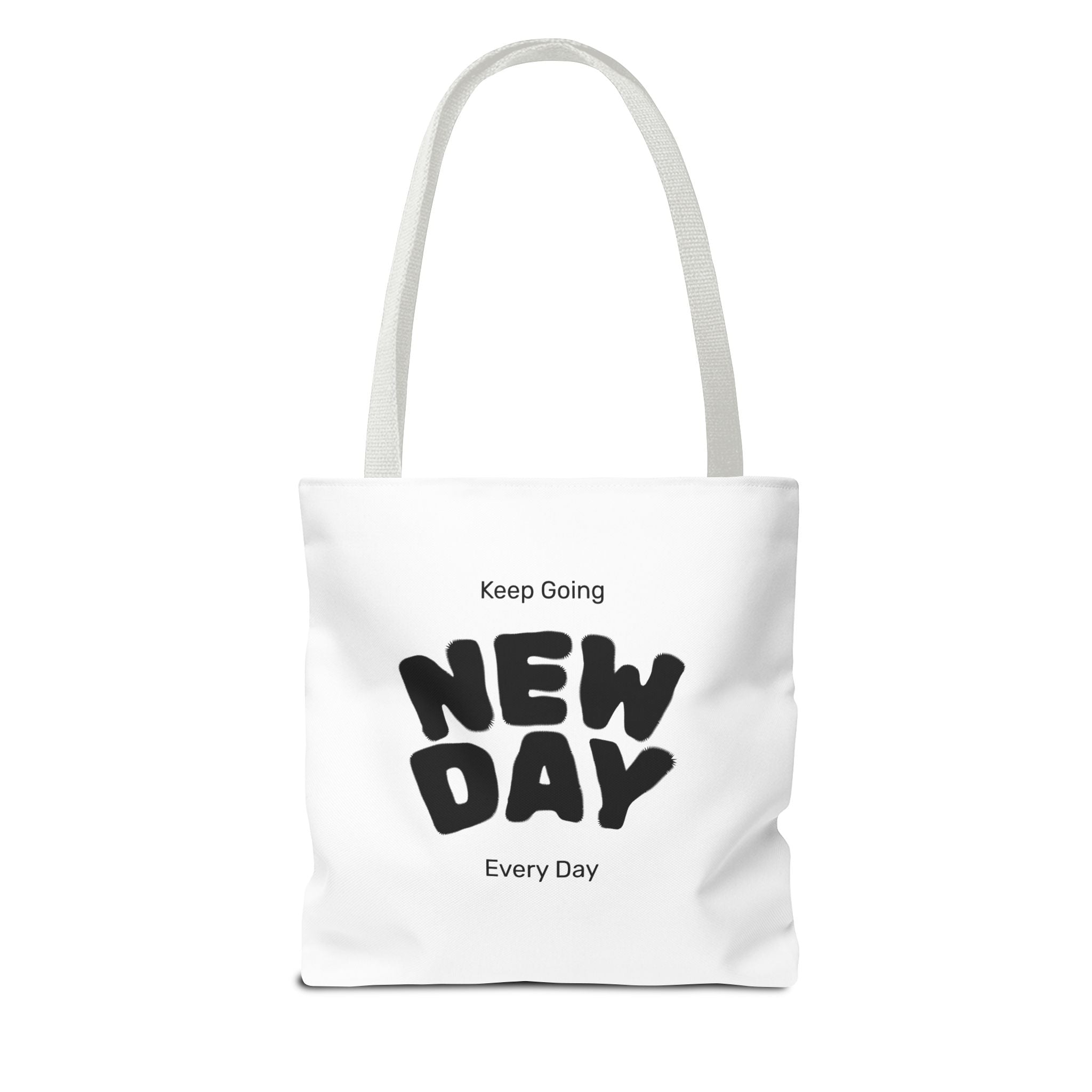 Christian Message Tote Bag — "Jesus Loves You" / "New Day" Inspirational