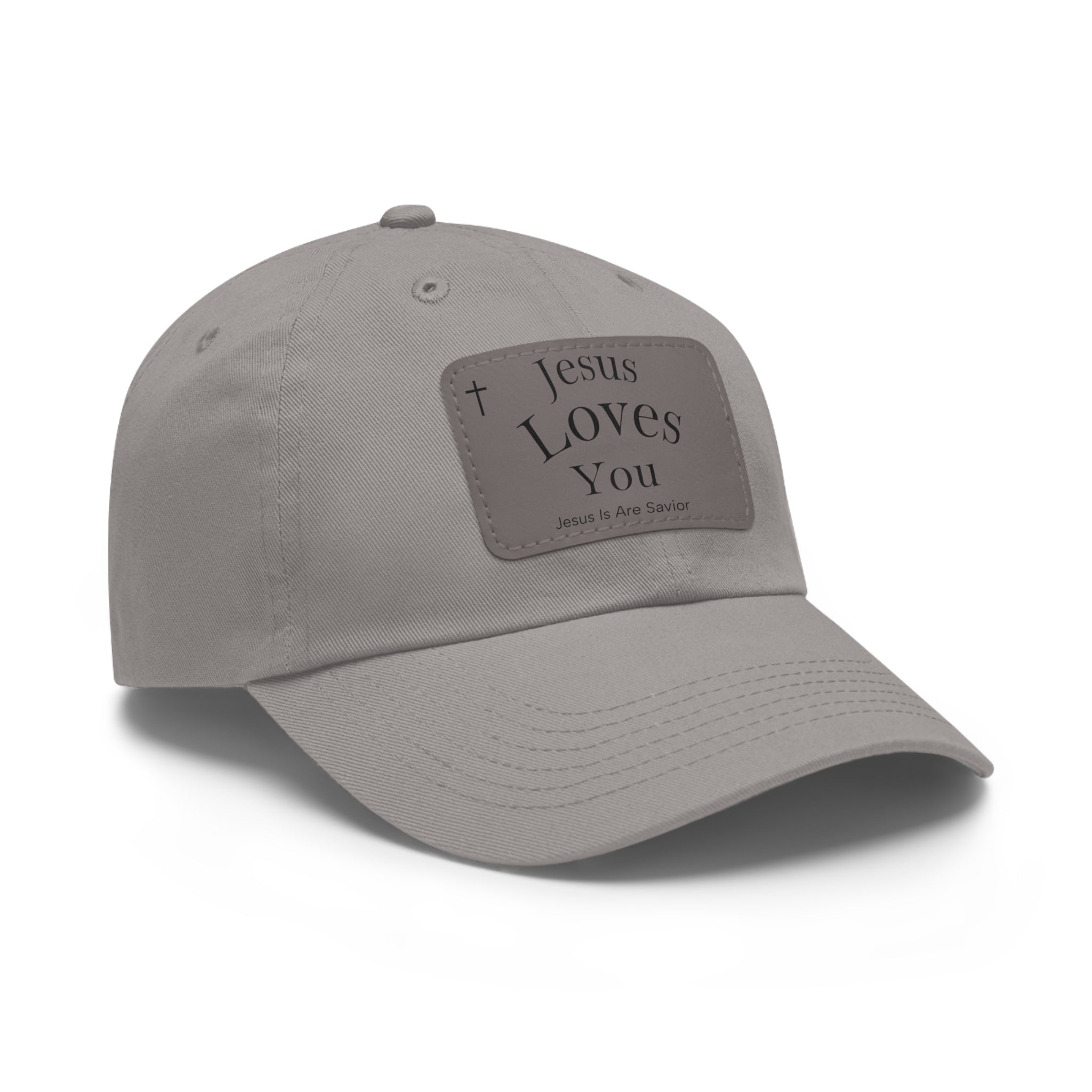 Jesus Loves You Leather Patch Dad Hat — Faith Baseball Cap
