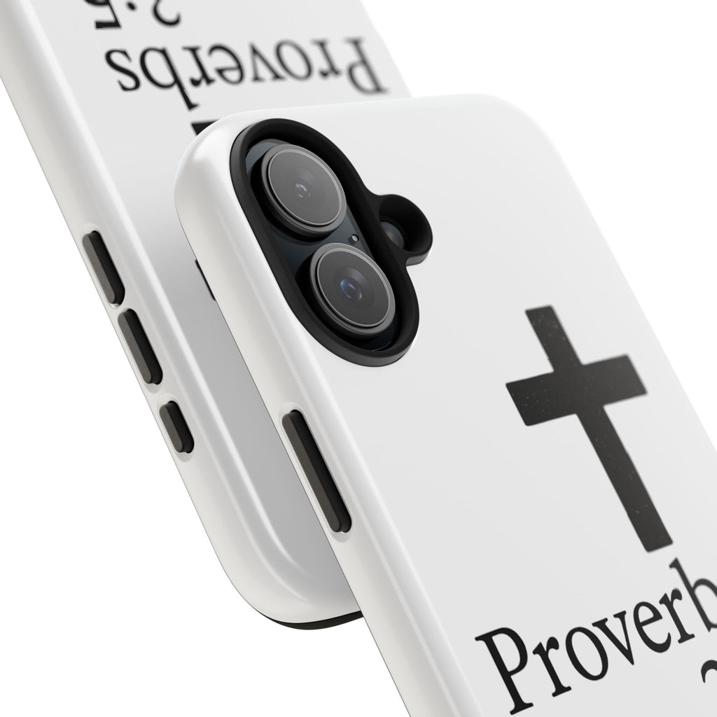 Proverbs 3:5 Cross Tough Phone Case — Christian Faith iPhone Case