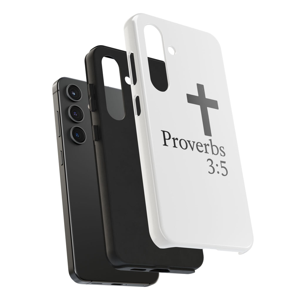Proverbs 3:5 Cross Tough Phone Case — Christian Faith iPhone Case