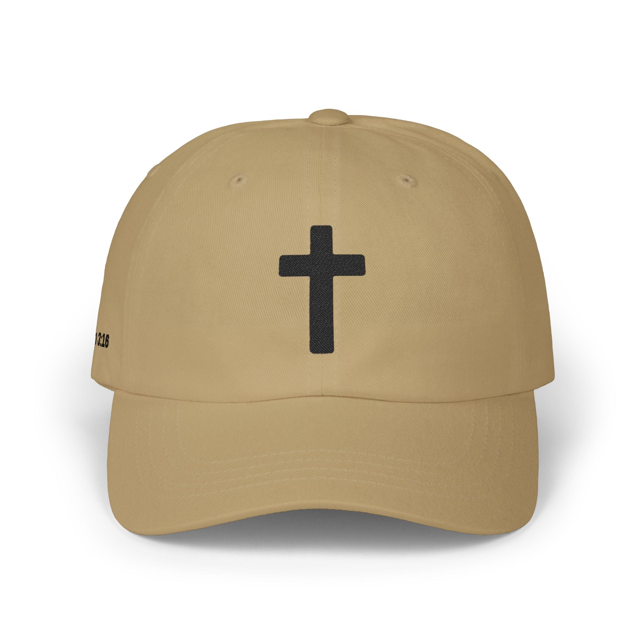 Christian Cross Dad Cap — Minimal Embroidered Faith Baseball Hat