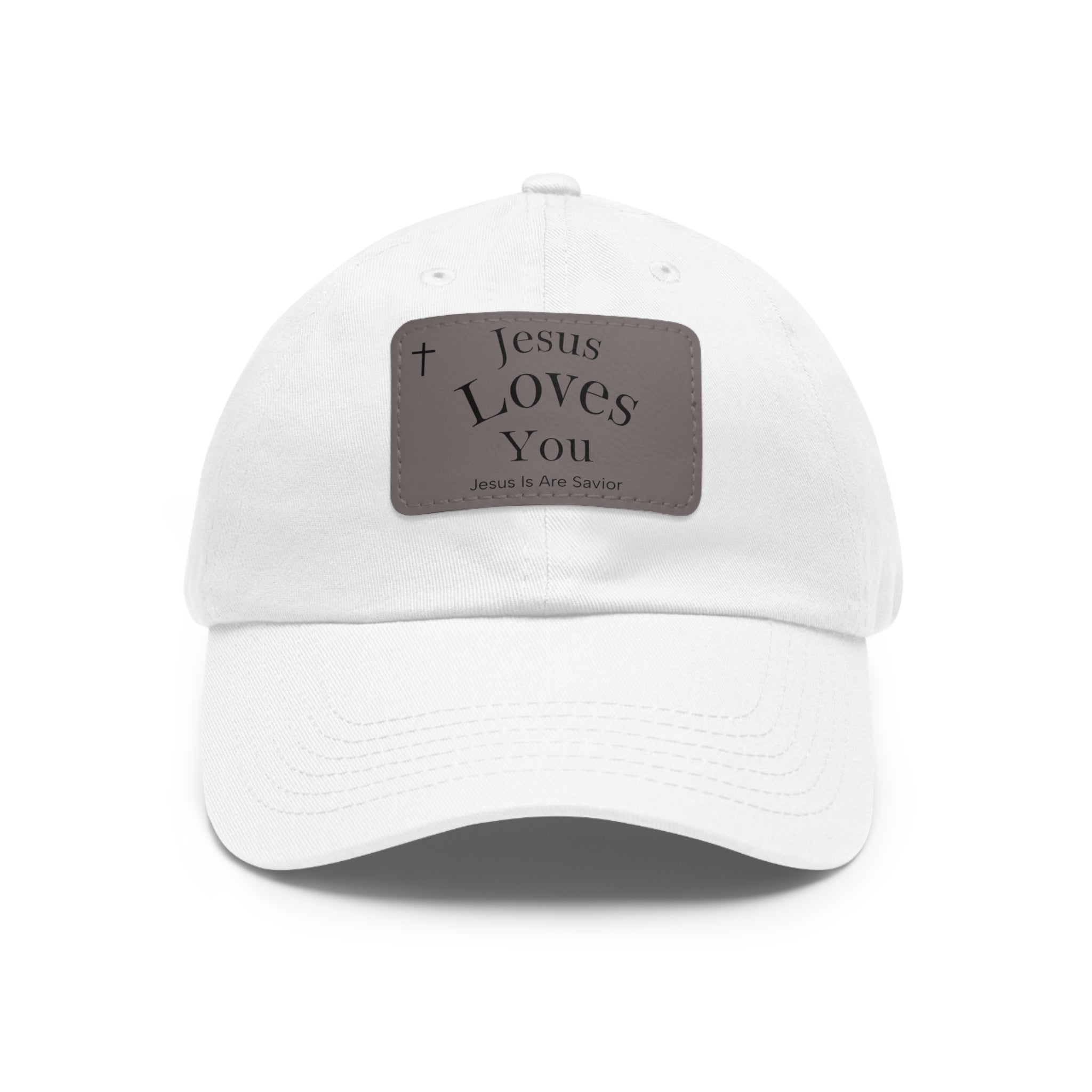 Jesus Loves You Leather Patch Dad Hat — Faith Baseball Cap