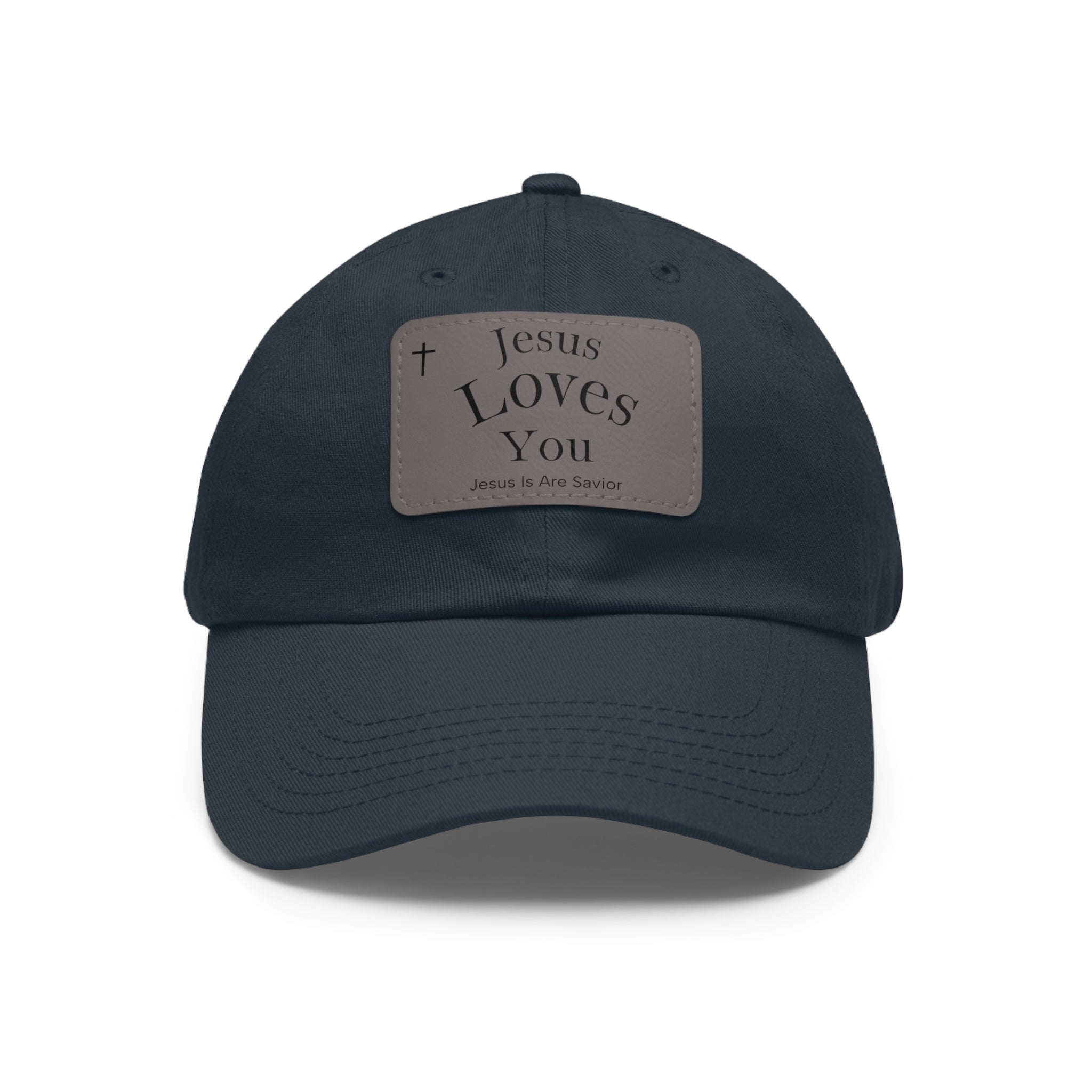 Jesus Loves You Leather Patch Dad Hat — Faith Baseball Cap