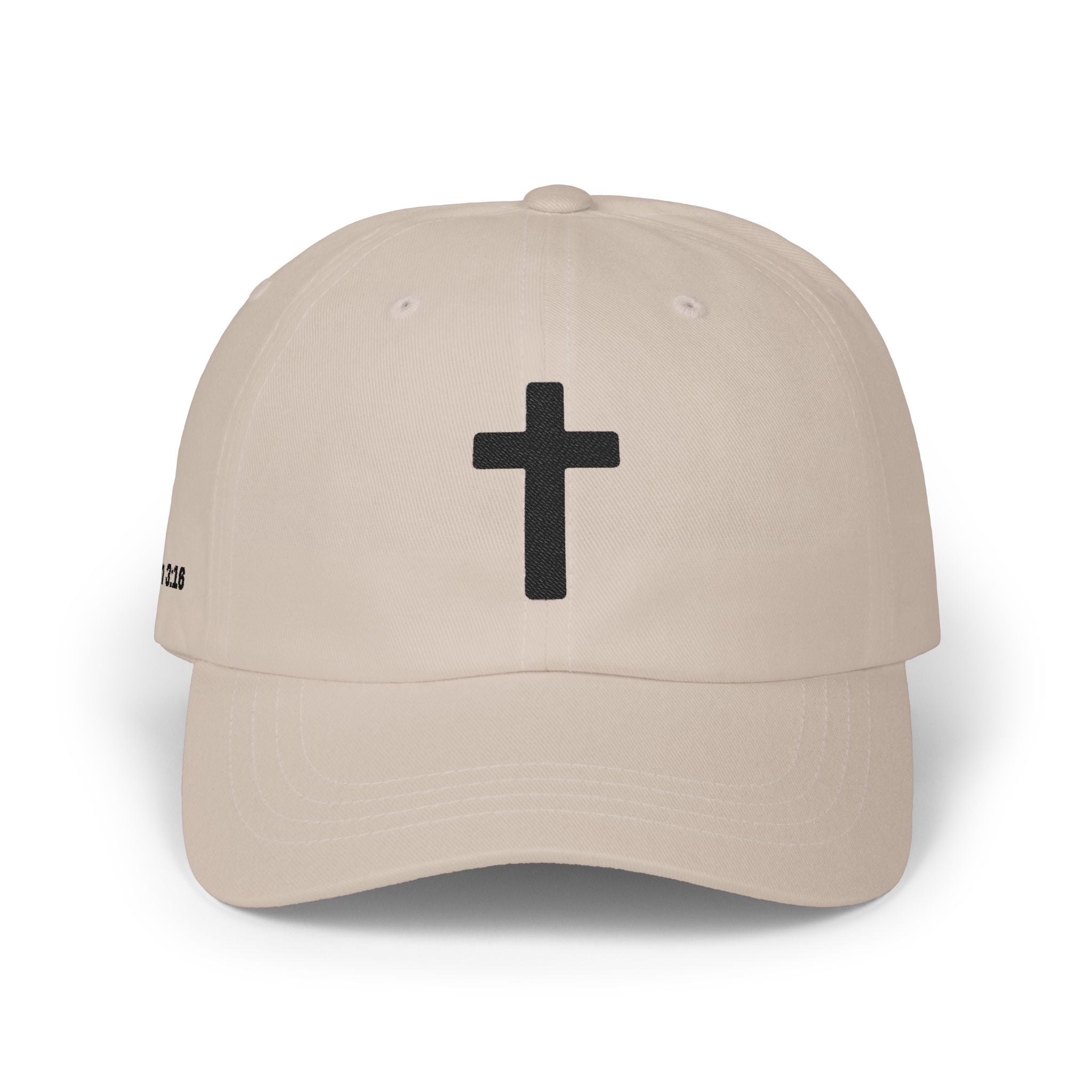 Christian Cross Dad Cap — Minimal Embroidered Faith Baseball Hat