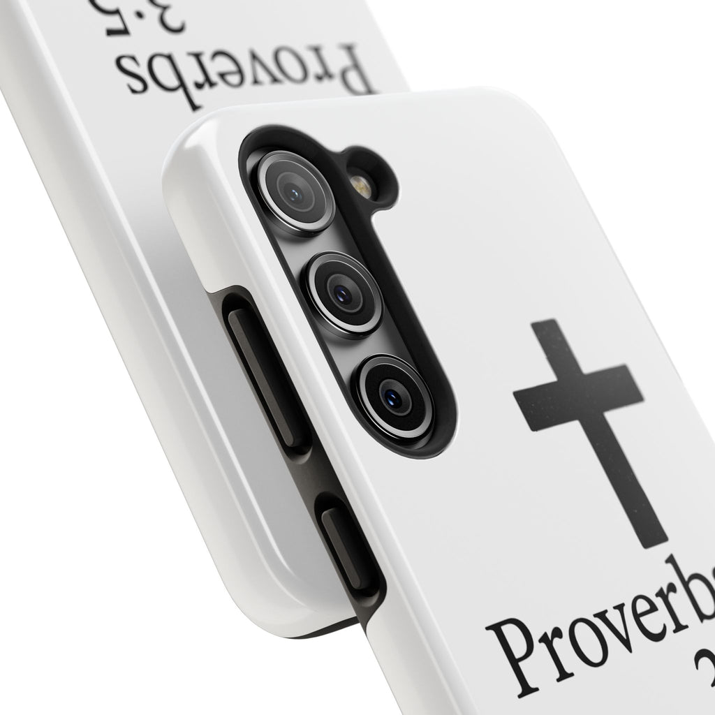 Proverbs 3:5 Cross Tough Phone Case — Christian Faith iPhone Case