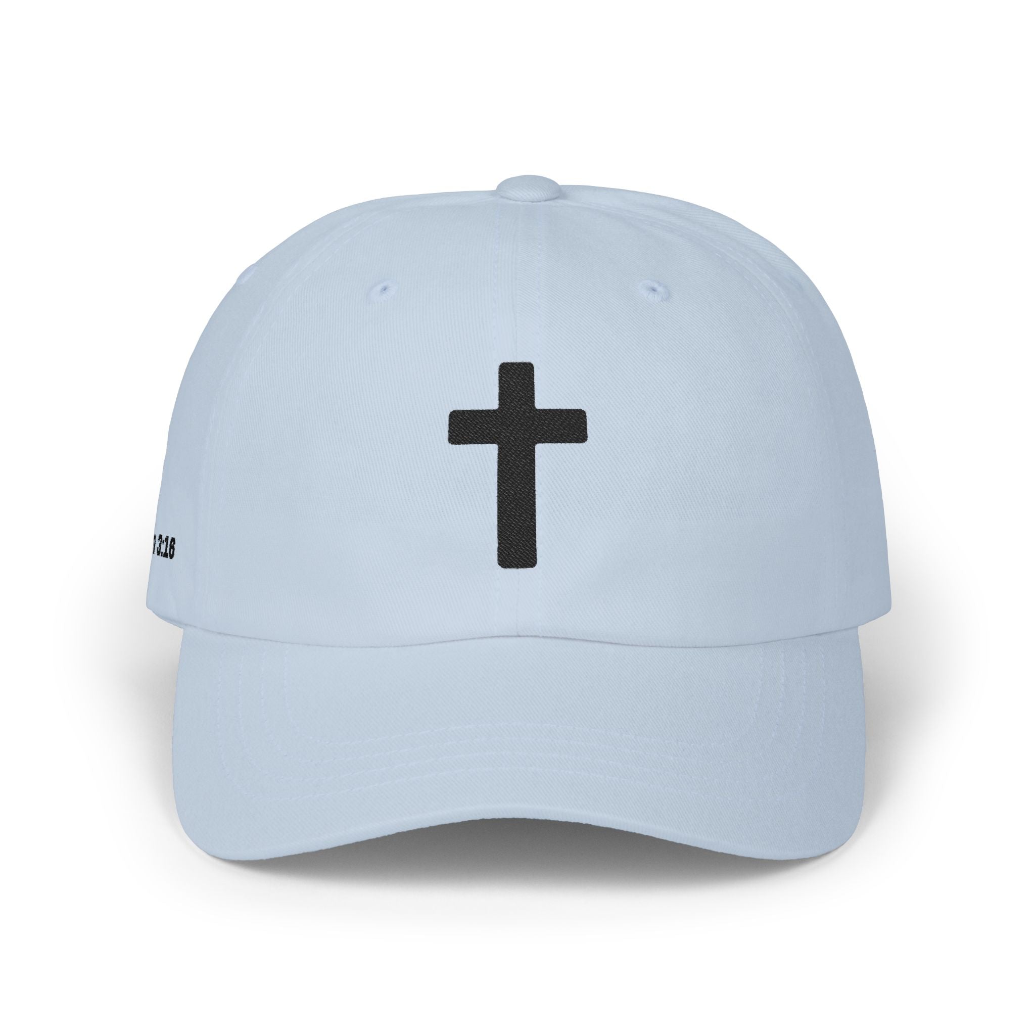 Christian Cross Dad Cap — Minimal Embroidered Faith Baseball Hat