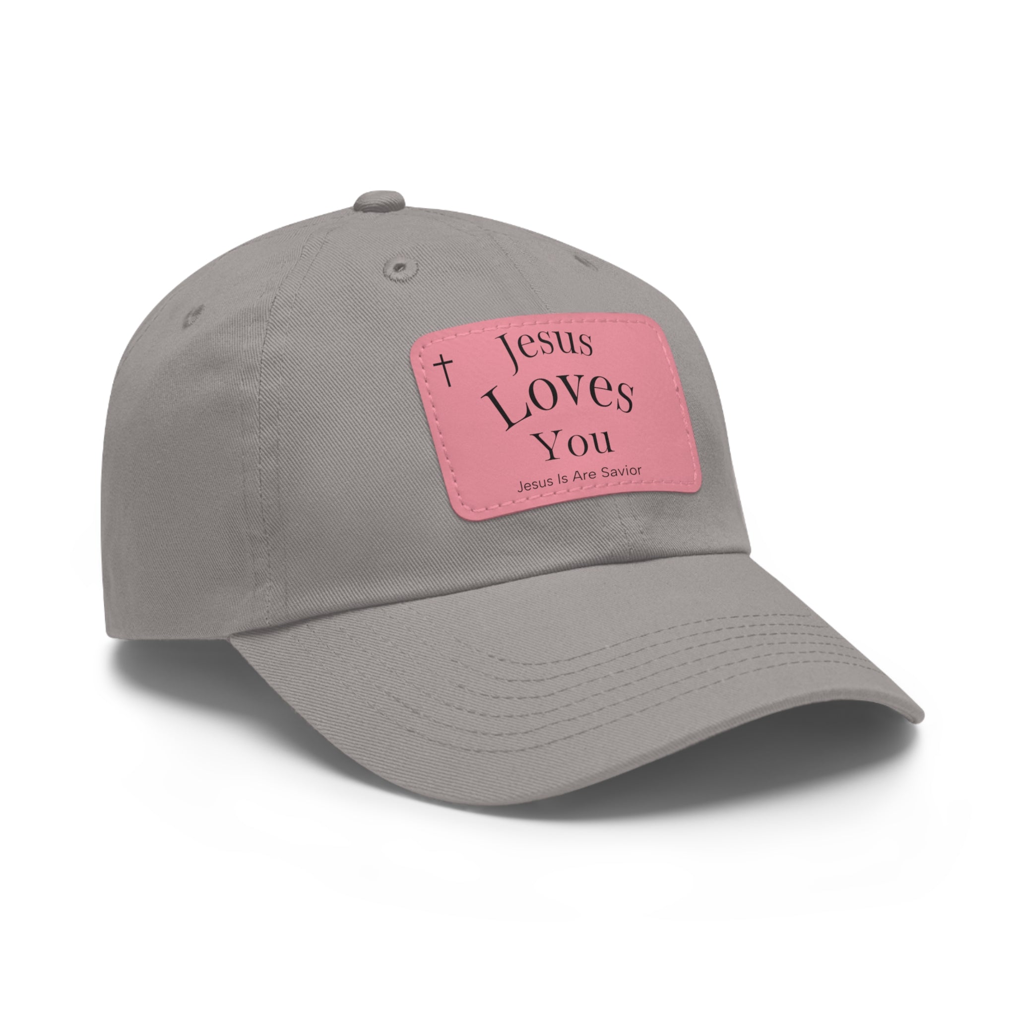 Jesus Loves You Leather Patch Dad Hat — Faith Baseball Cap