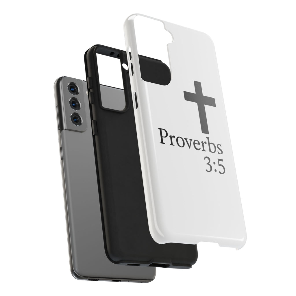 Proverbs 3:5 Cross Tough Phone Case — Christian Faith iPhone Case