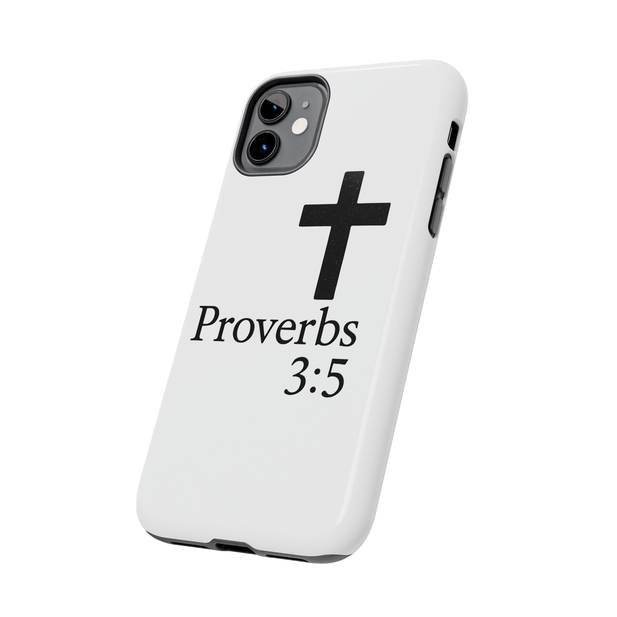 Proverbs 3:5 Cross Tough Phone Case — Christian Faith iPhone Case