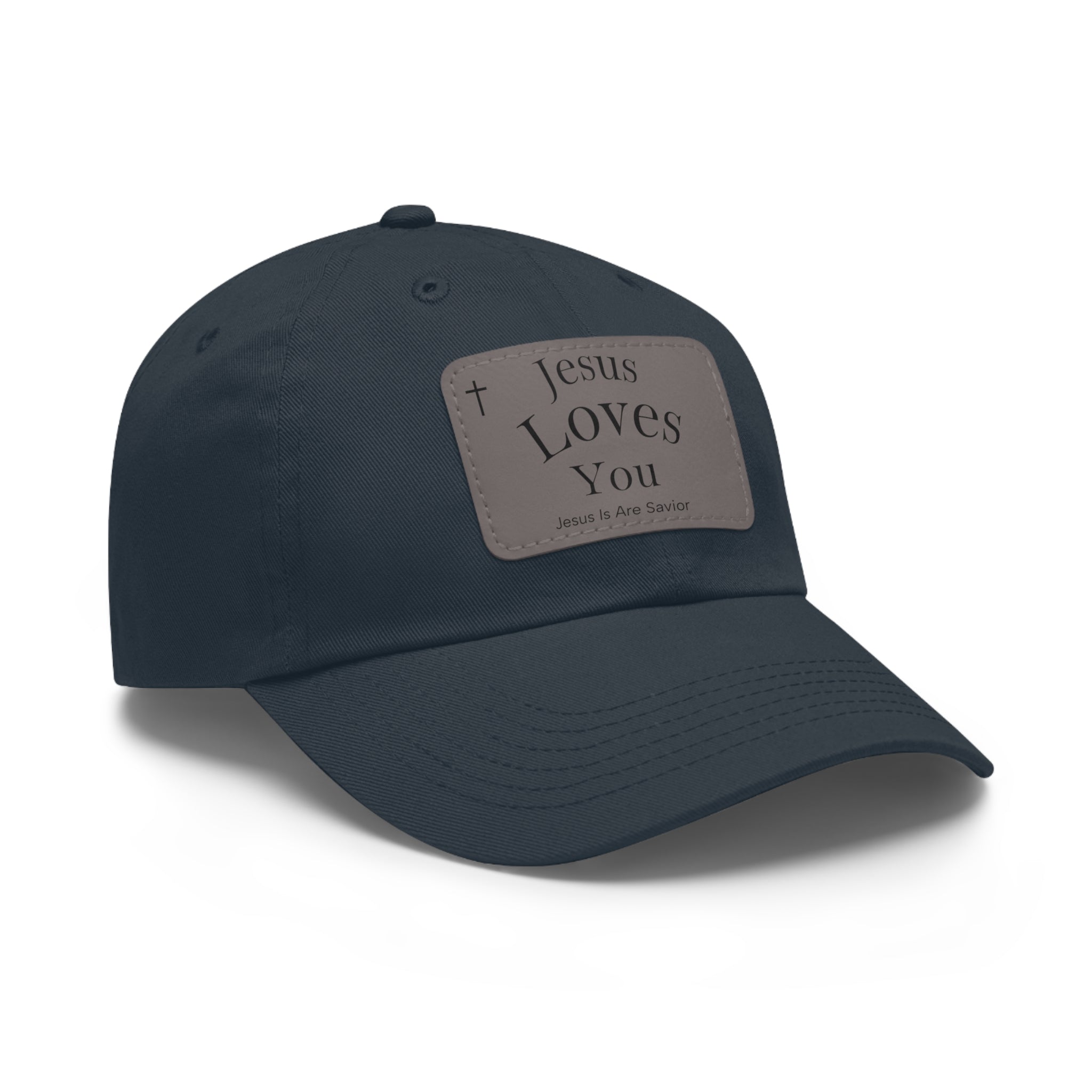 Jesus Loves You Leather Patch Dad Hat — Faith Baseball Cap
