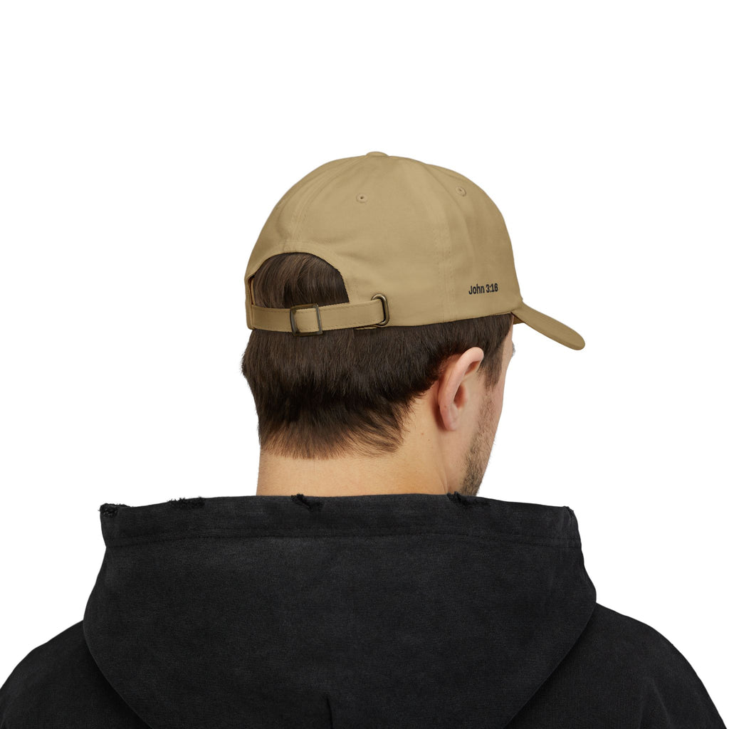 Christian Cross Dad Cap — Minimal Embroidered Faith Baseball Hat