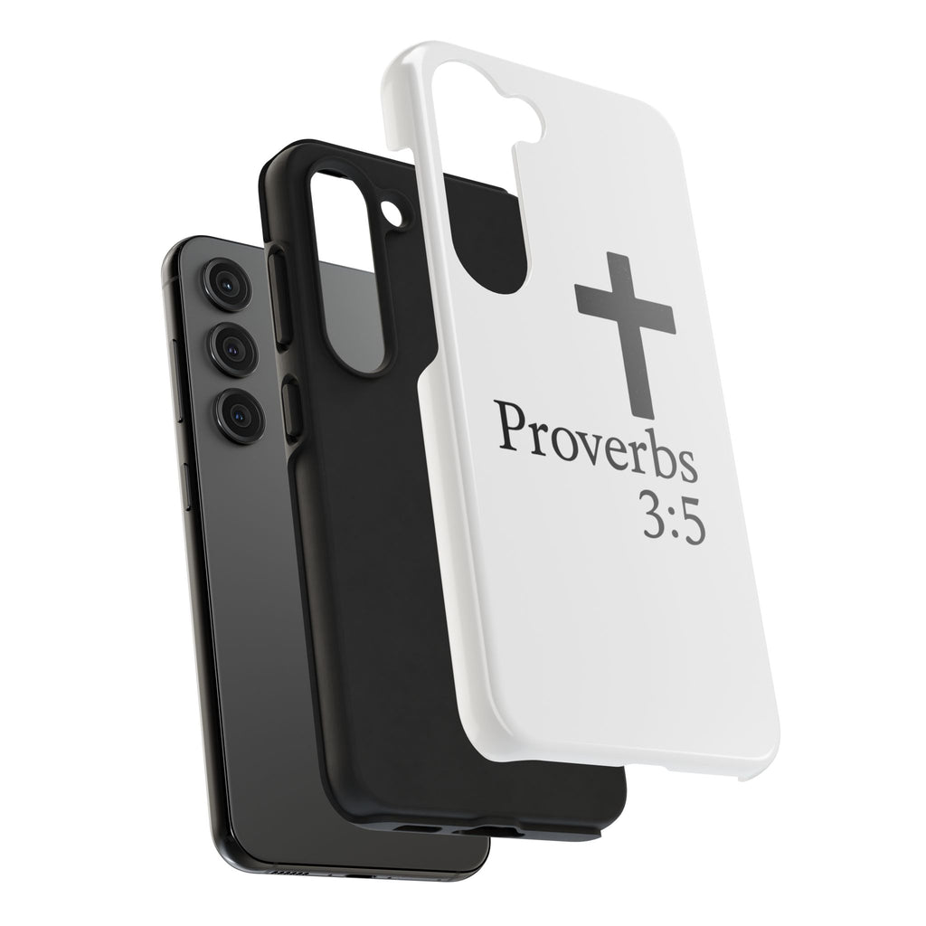 Proverbs 3:5 Cross Tough Phone Case — Christian Faith iPhone Case