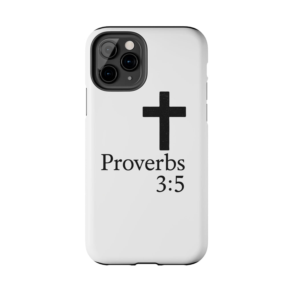 Proverbs 3:5 Cross Tough Phone Case — Christian Faith iPhone Case