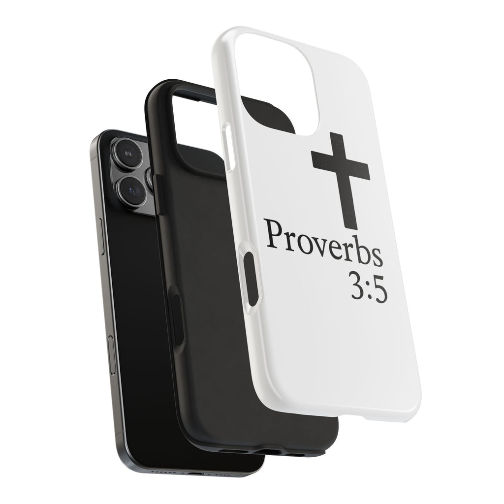 Proverbs 3:5 Cross Tough Phone Case — Christian Faith iPhone Case