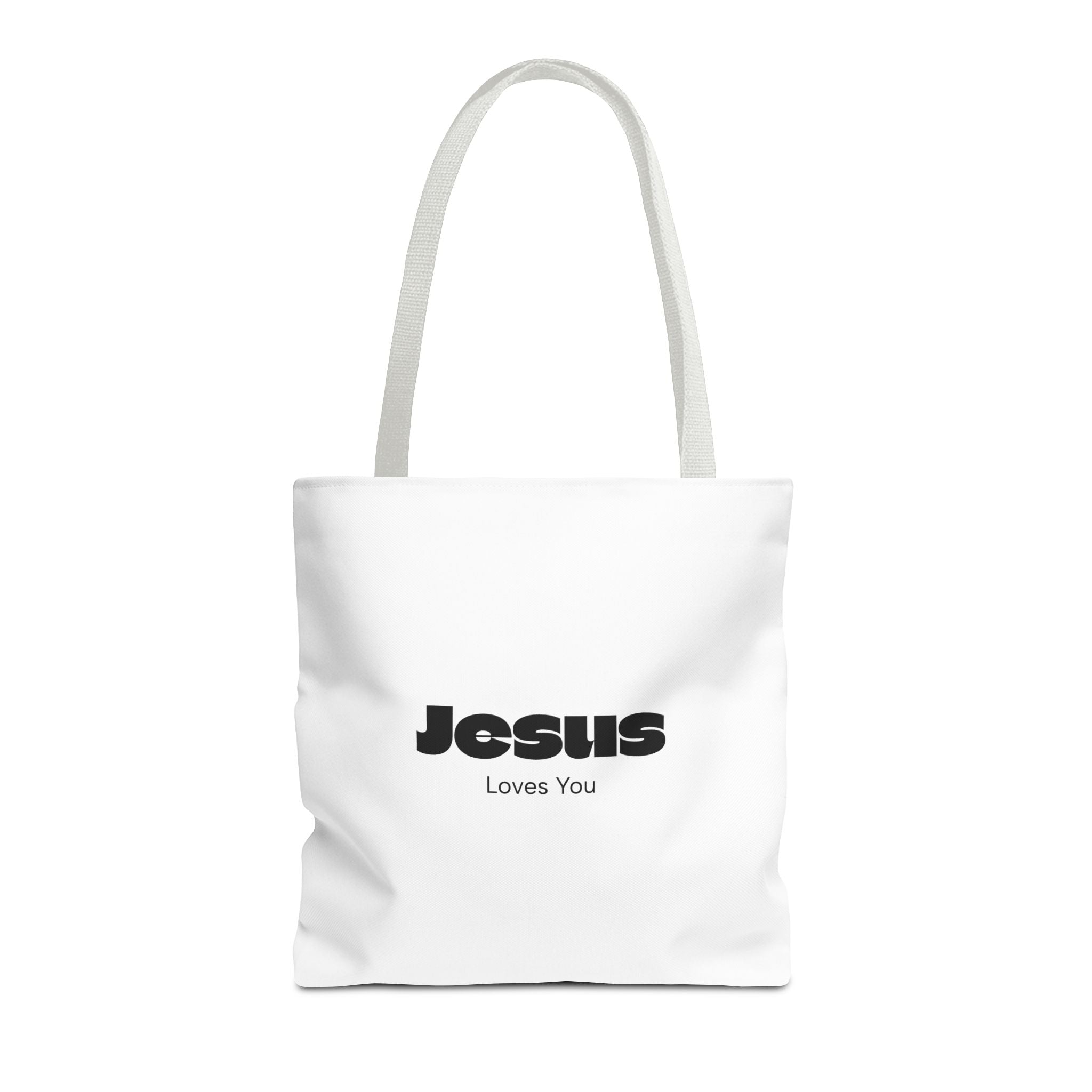 Christian Message Tote Bag — "Jesus Loves You" / "New Day" Inspirational