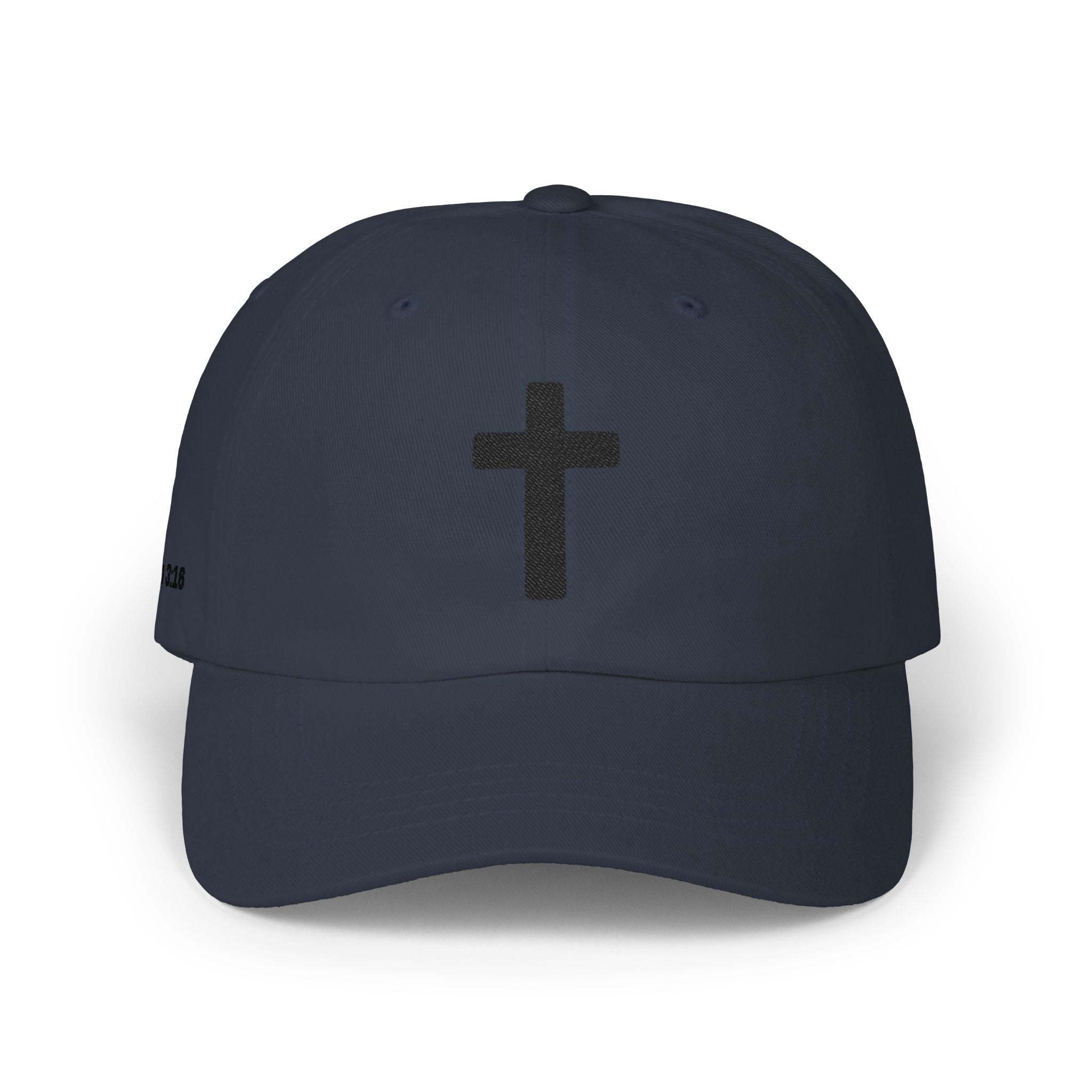 Christian Cross Dad Cap — Minimal Embroidered Faith Baseball Hat