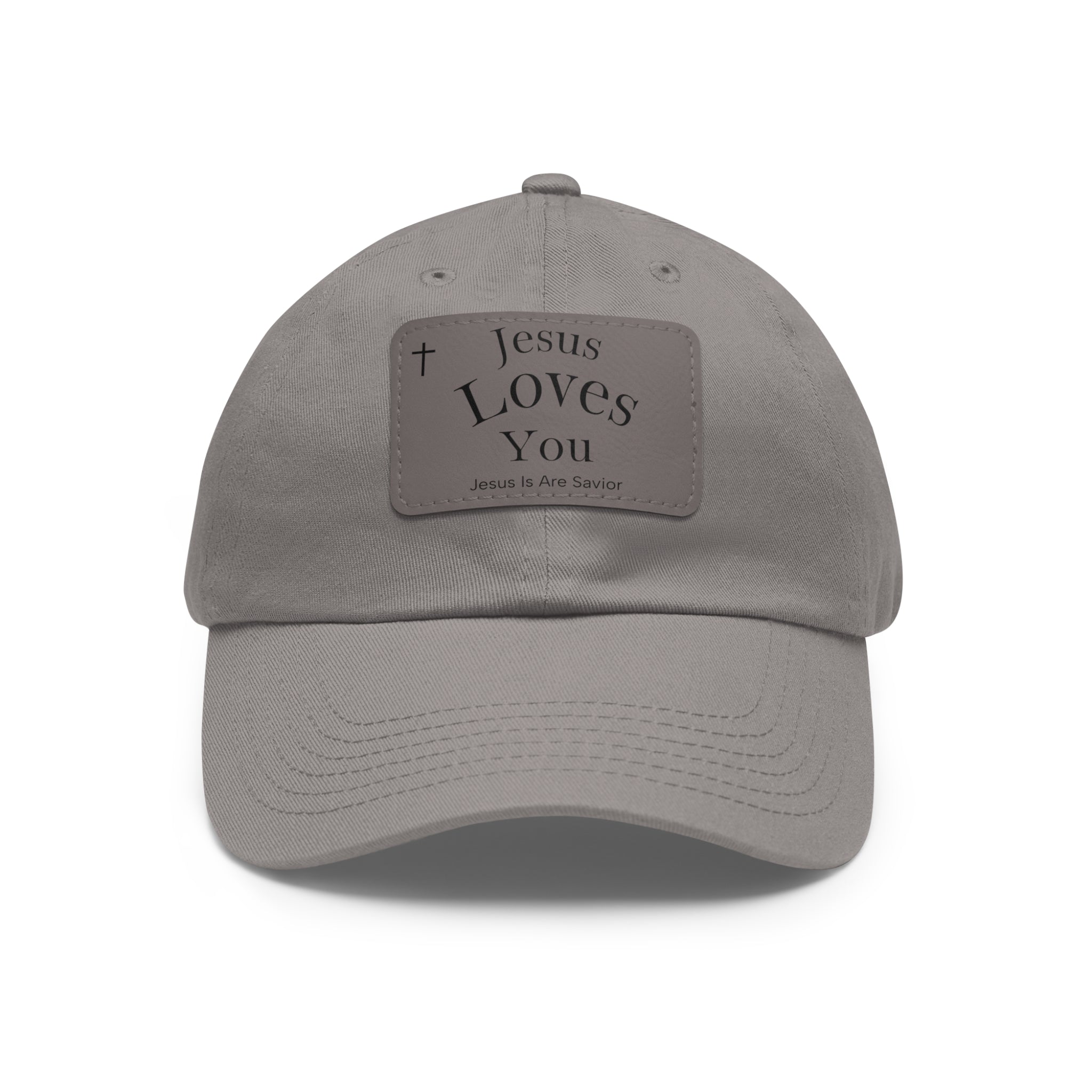 Jesus Loves You Leather Patch Dad Hat — Faith Baseball Cap