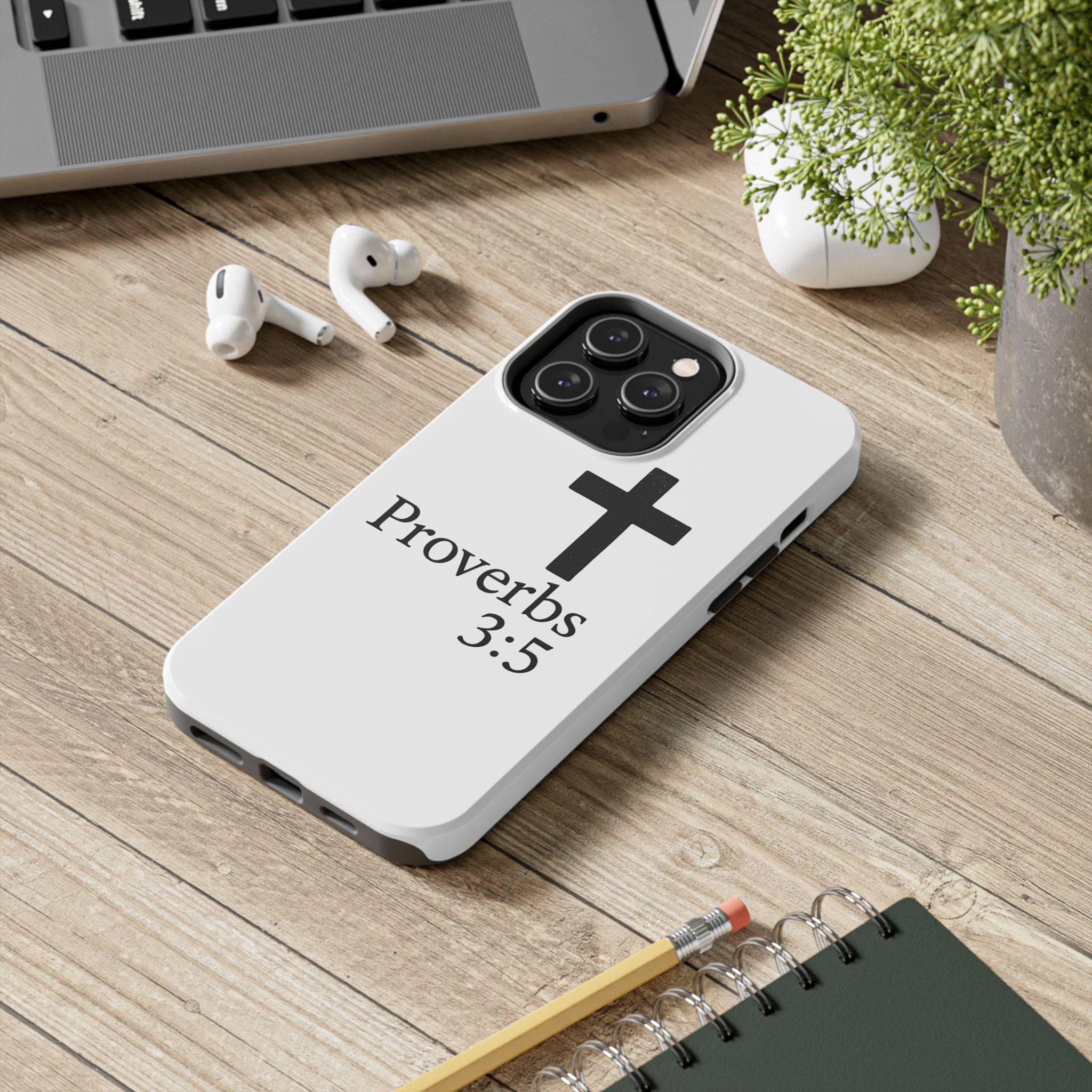 Proverbs 3:5 Cross Tough Phone Case — Christian Faith iPhone Case
