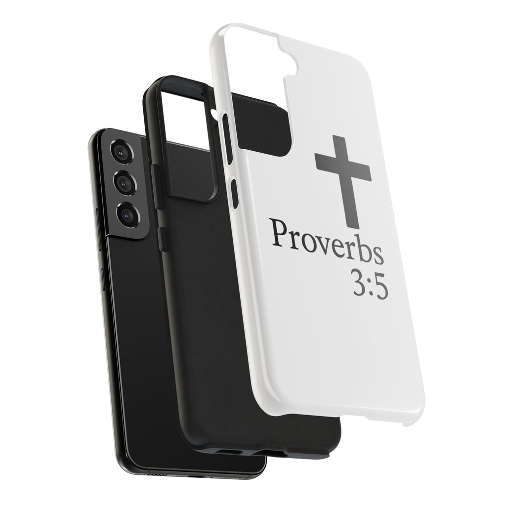 Proverbs 3:5 Cross Tough Phone Case — Christian Faith iPhone Case