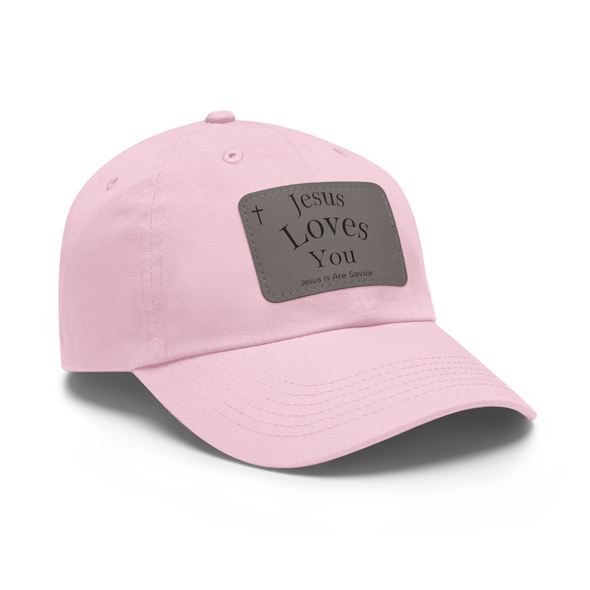 Jesus Loves You Leather Patch Dad Hat — Faith Baseball Cap